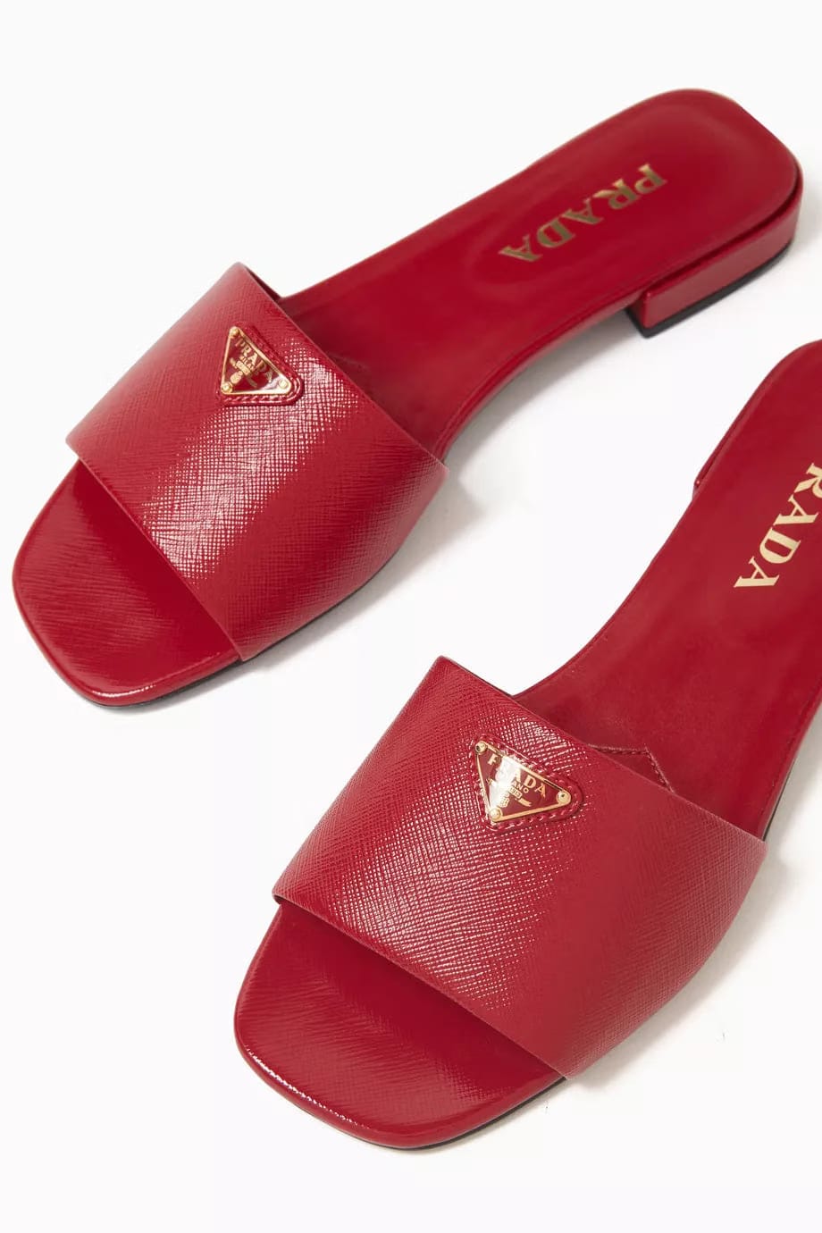 Ciabatte Slides in Saffiano Leather