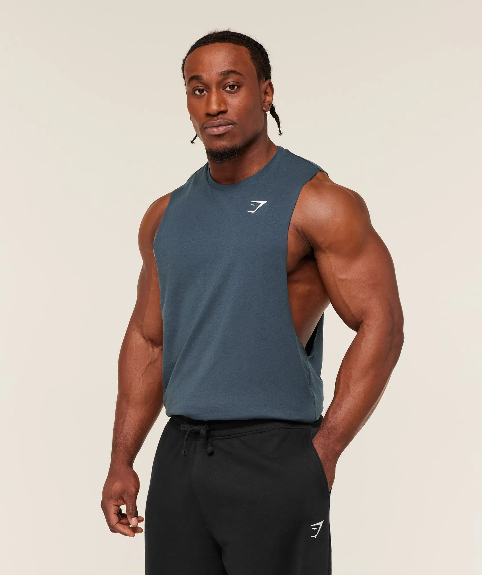 Gymshark Critical 2.0 Drop Arm Tank - GS Stealth Blue