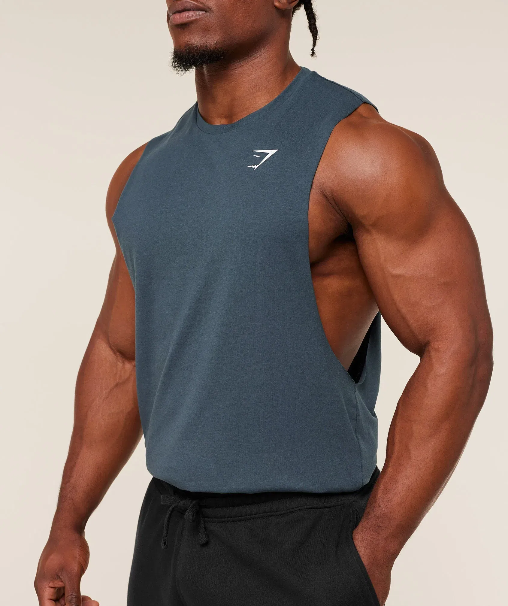 Gymshark Critical 2.0 Drop Arm Tank - GS Stealth Blue