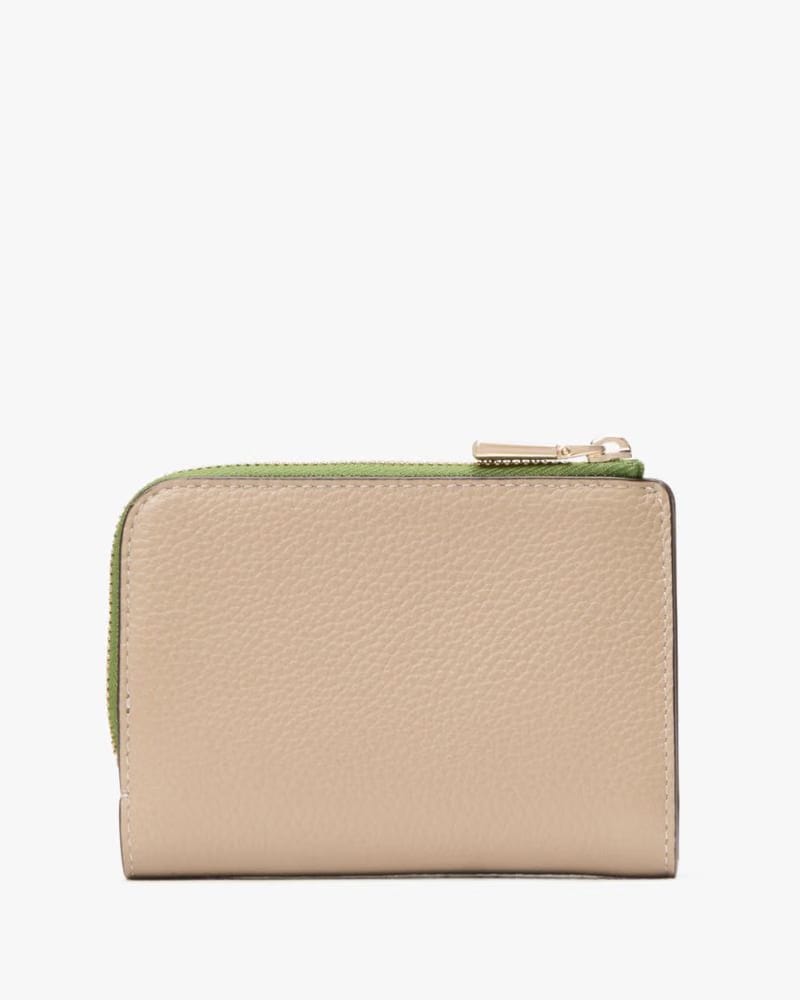 Ava Colorblocked Pebbled Leather Zip Bifold Wallet