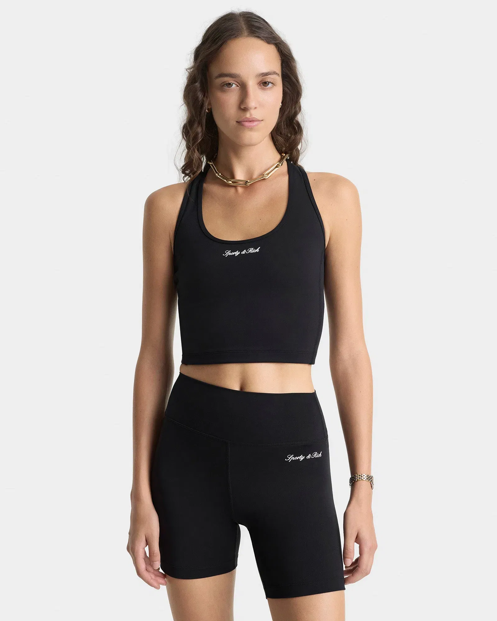 Signature Logo Sports Tank - Black/White