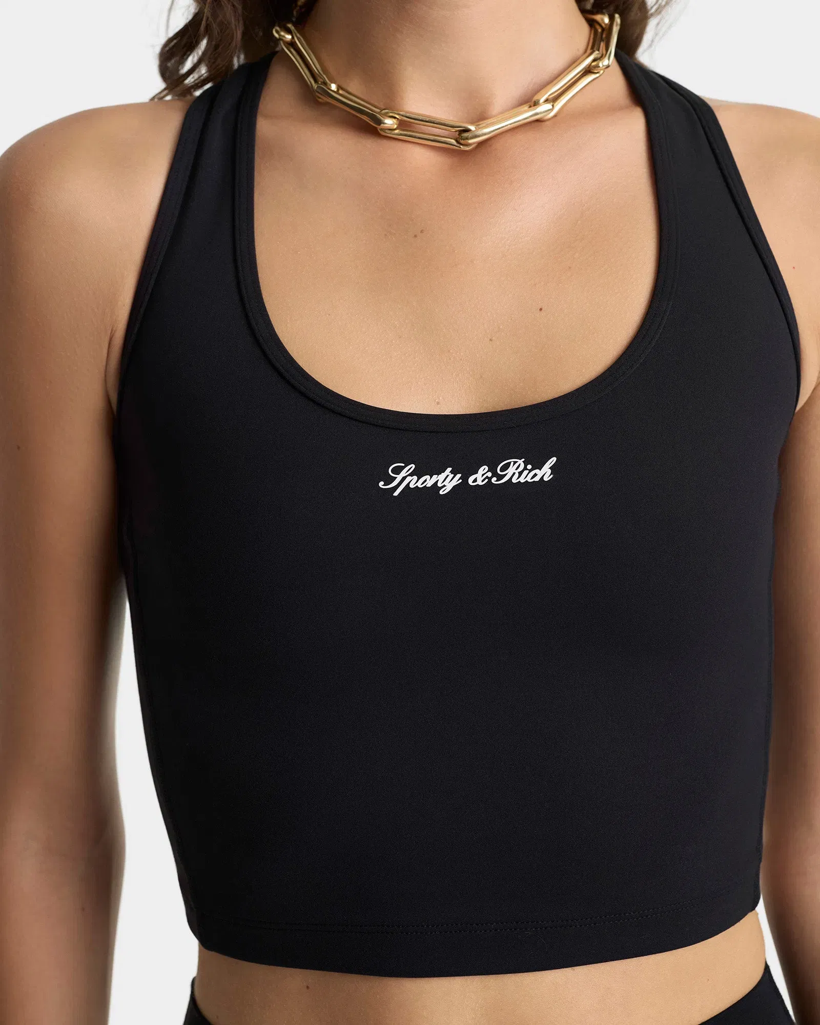 Signature Logo Sports Tank - Black/White