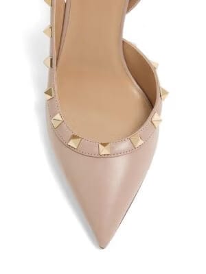 Rockstud slingback calfskin pumps 85mm