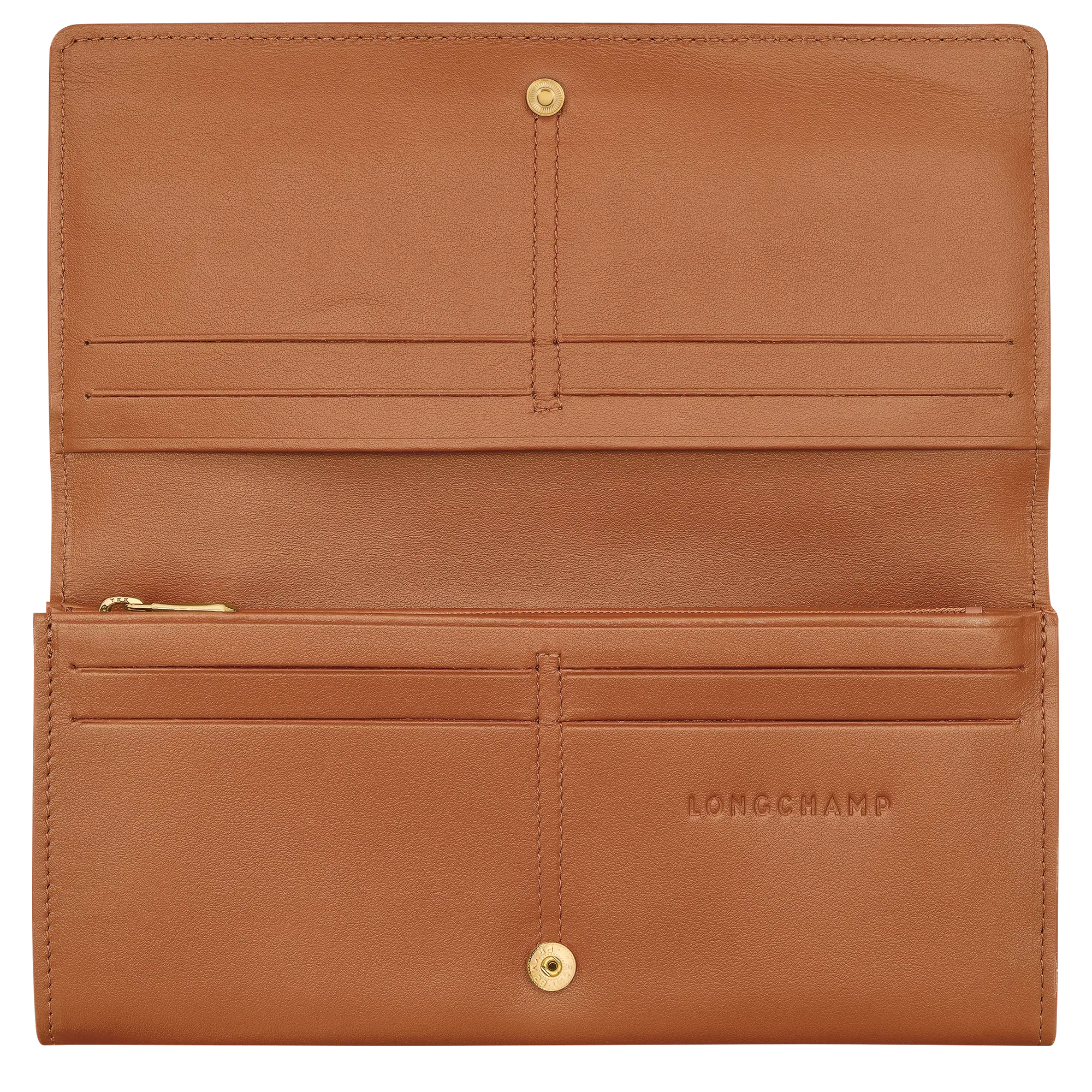 Longchamp Le Roseau Long continental wallet Cashew
