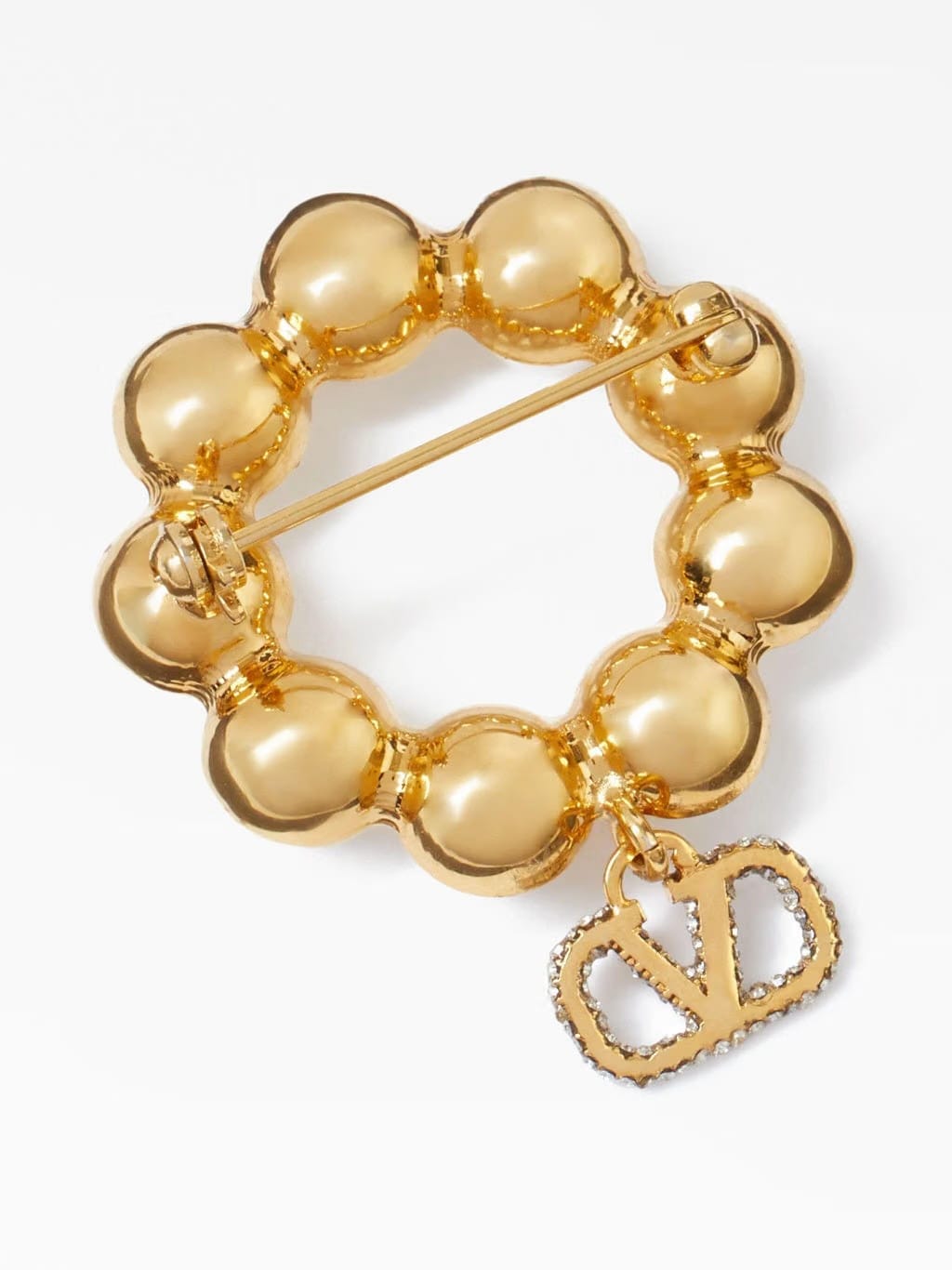 VLogo Signature Crystal Brooch