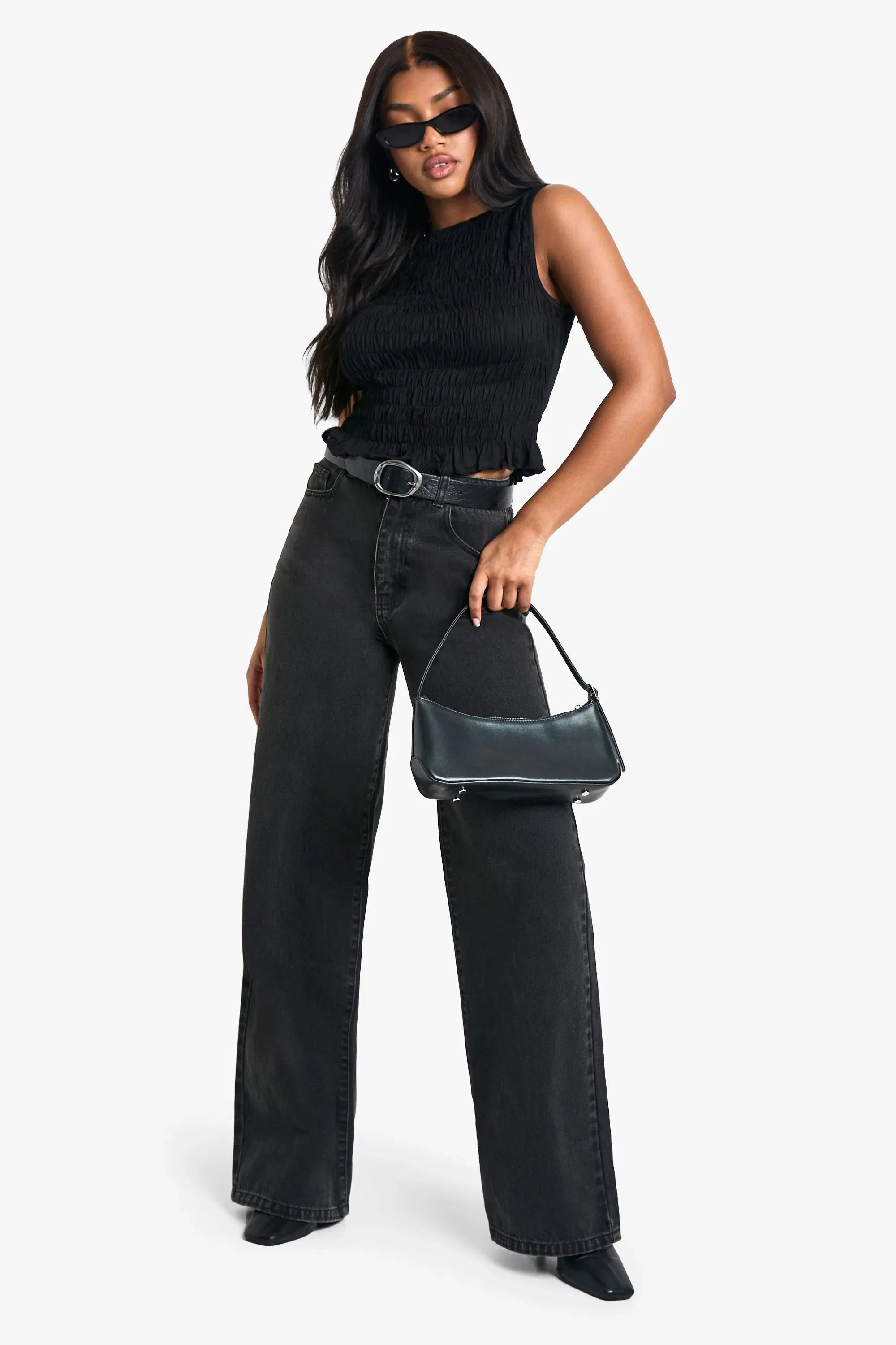 Shirred Sleeveless Tank