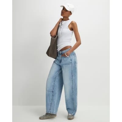 White Sleeveless Ribbed Popper Top