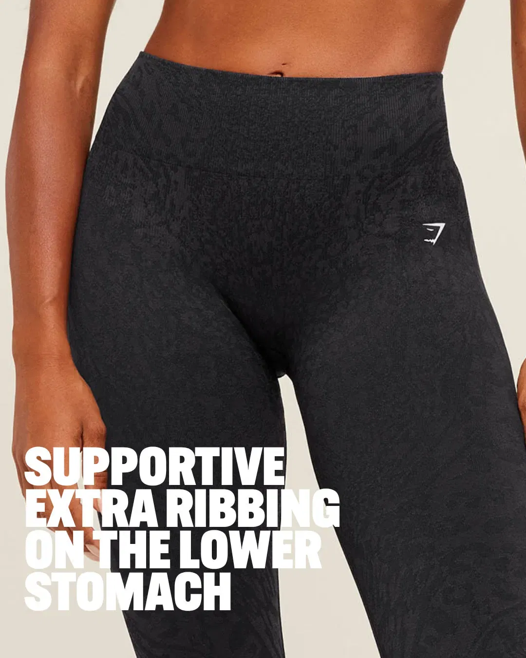 Gymshark Adapt Animal X Whitney Leggings - Black / Asphalt Grey