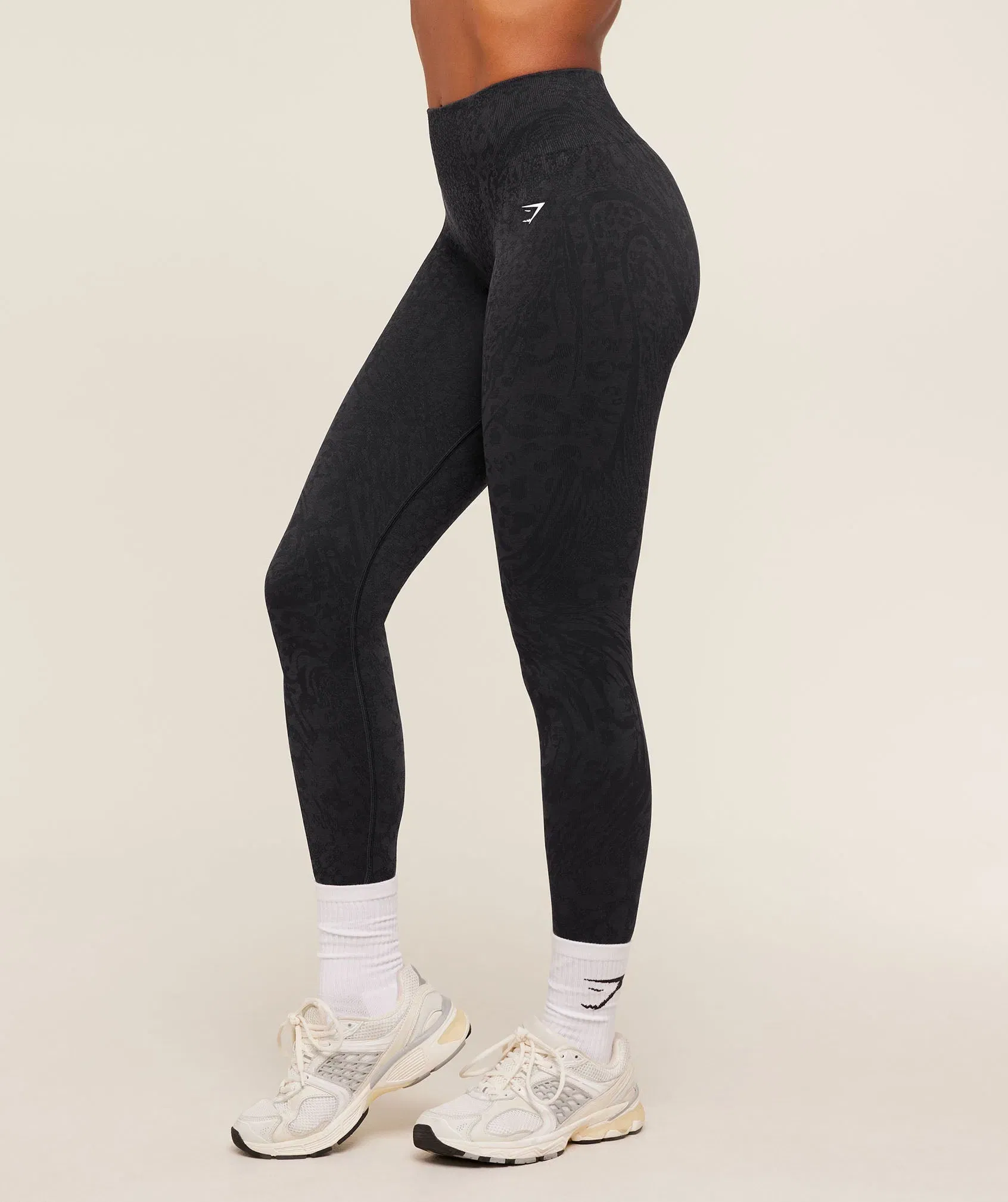 Gymshark Adapt Animal X Whitney Leggings - Black / Asphalt Grey