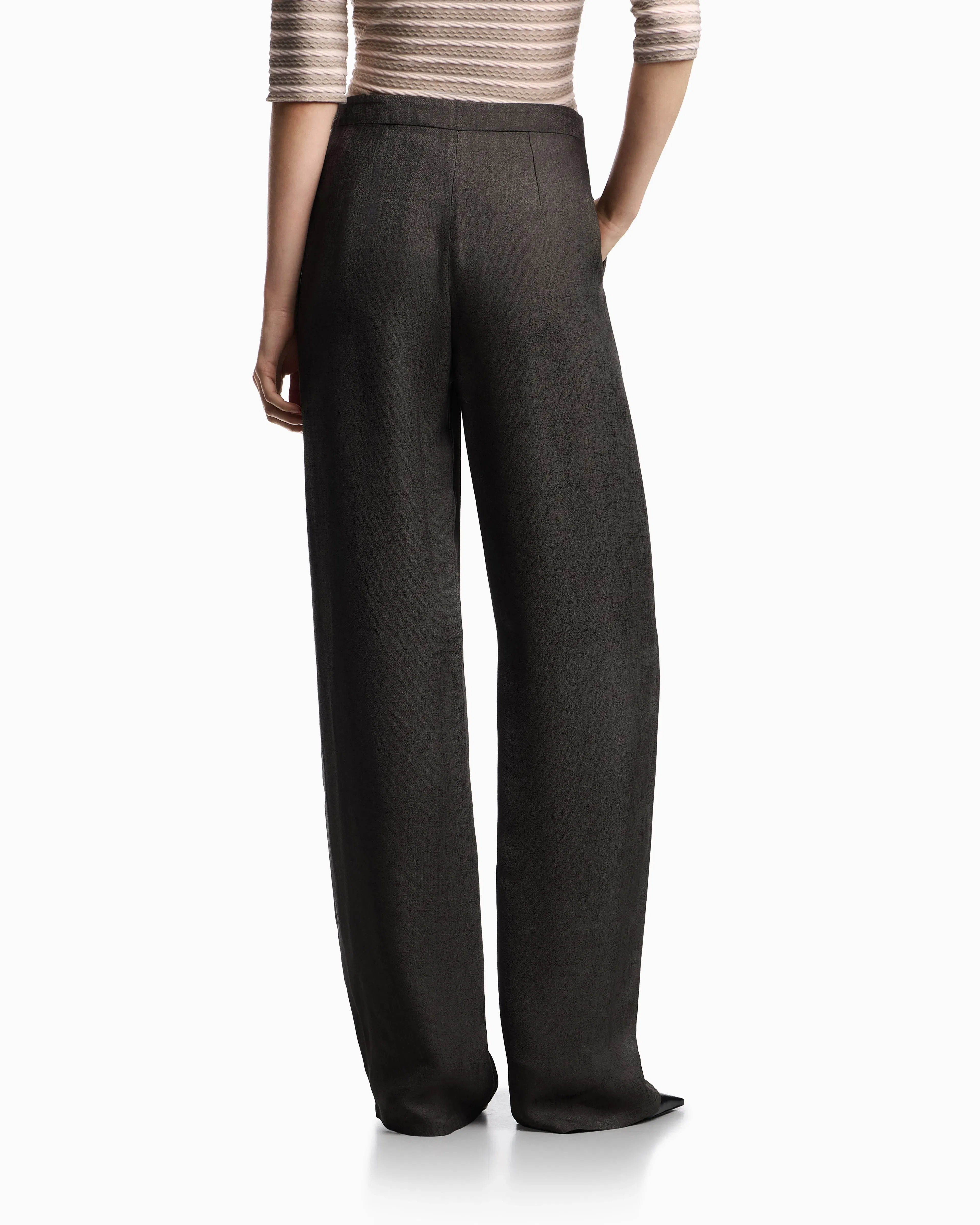 Emporio Armani Icon trousers in armure jacquard