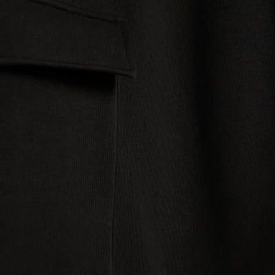 Black Wide Leg Cargo Joggers