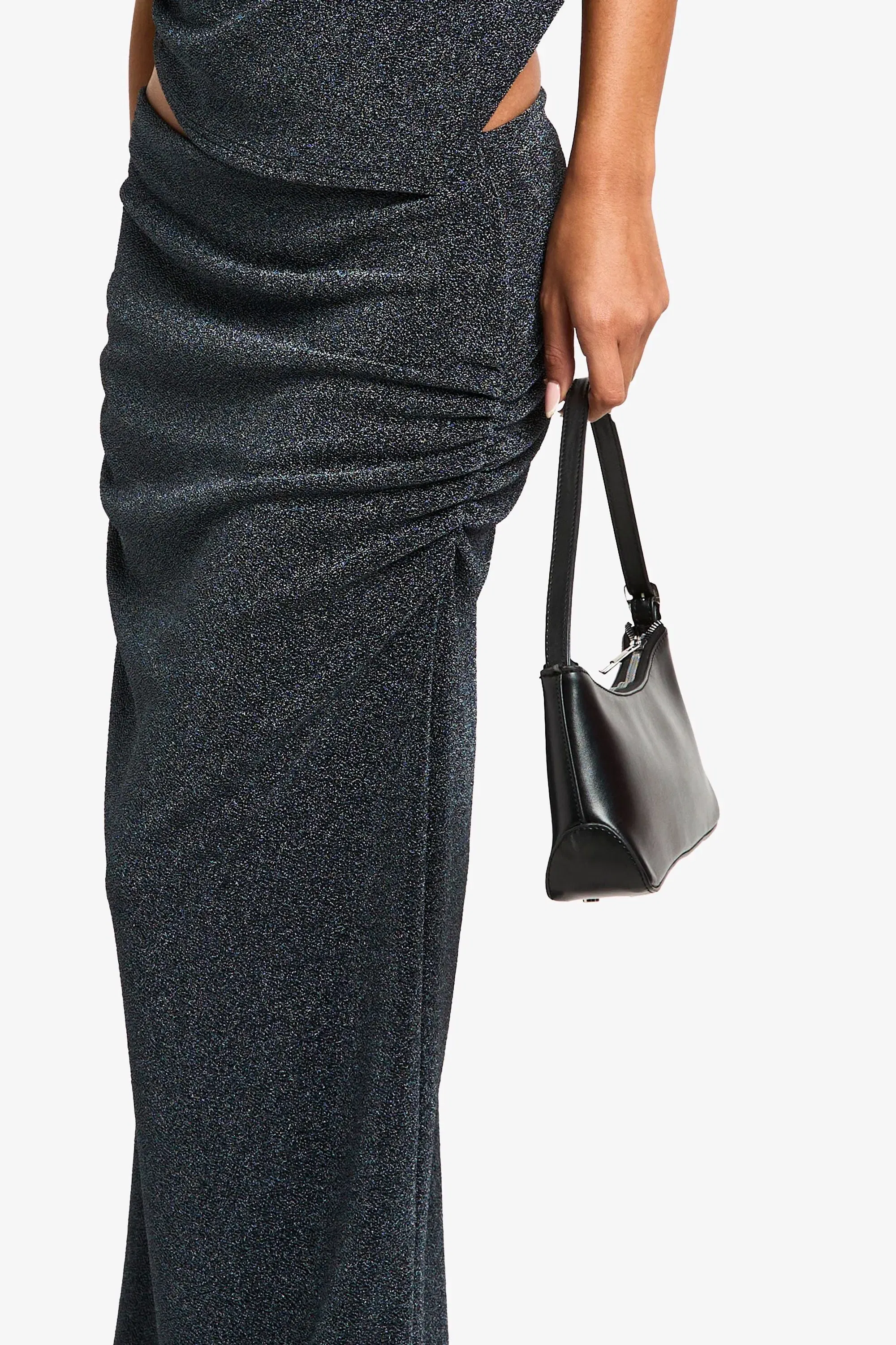 Metallic Knit Maxi Skirt