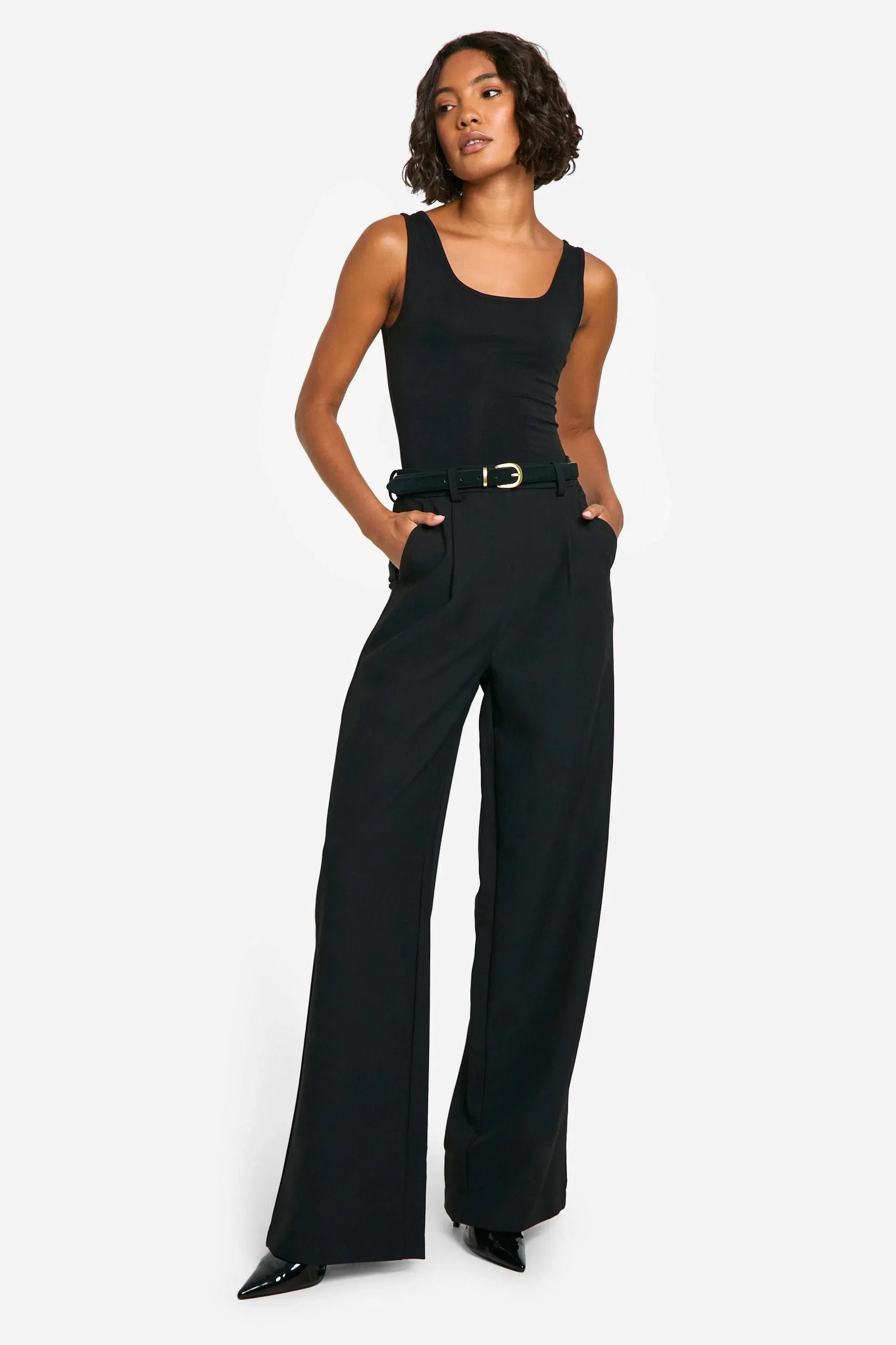 Tall Essential Wide Leg Tailored Trousers