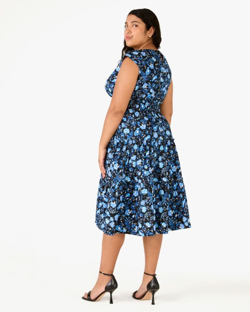Peacock Floral Blaire Midi Dress