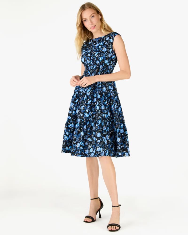 Peacock Floral Blaire Midi Dress