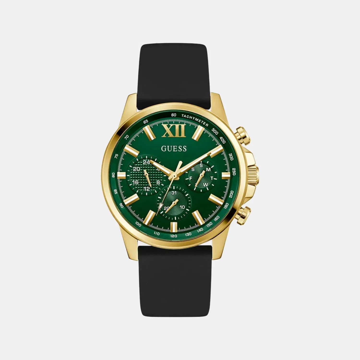 Guess Gd Walker Men Quartz Green Dial Analog Stainless Steel Gw0913G4