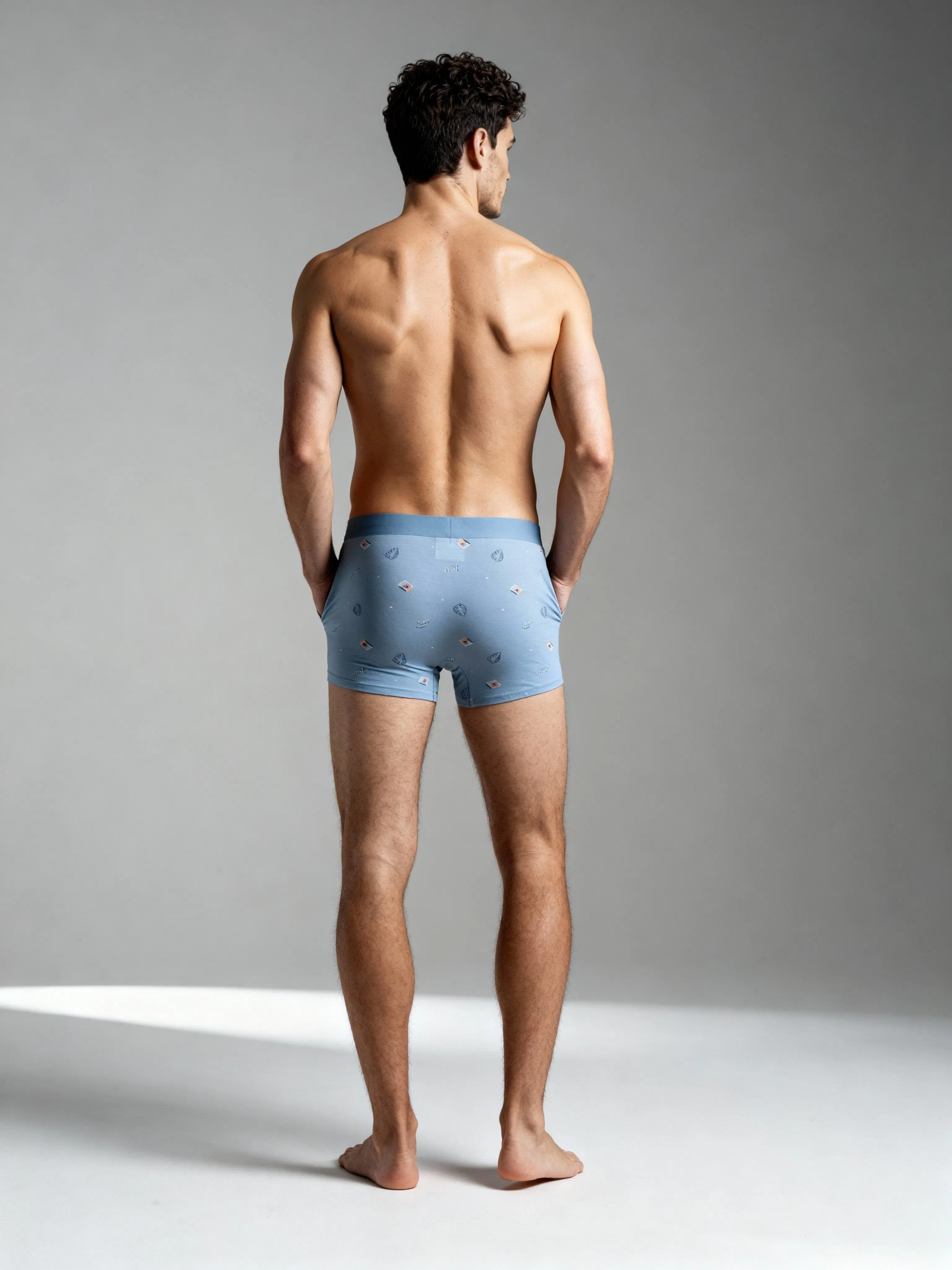 Men V Walk Match Stick printed Luxury Elastic Trunk by Manaca