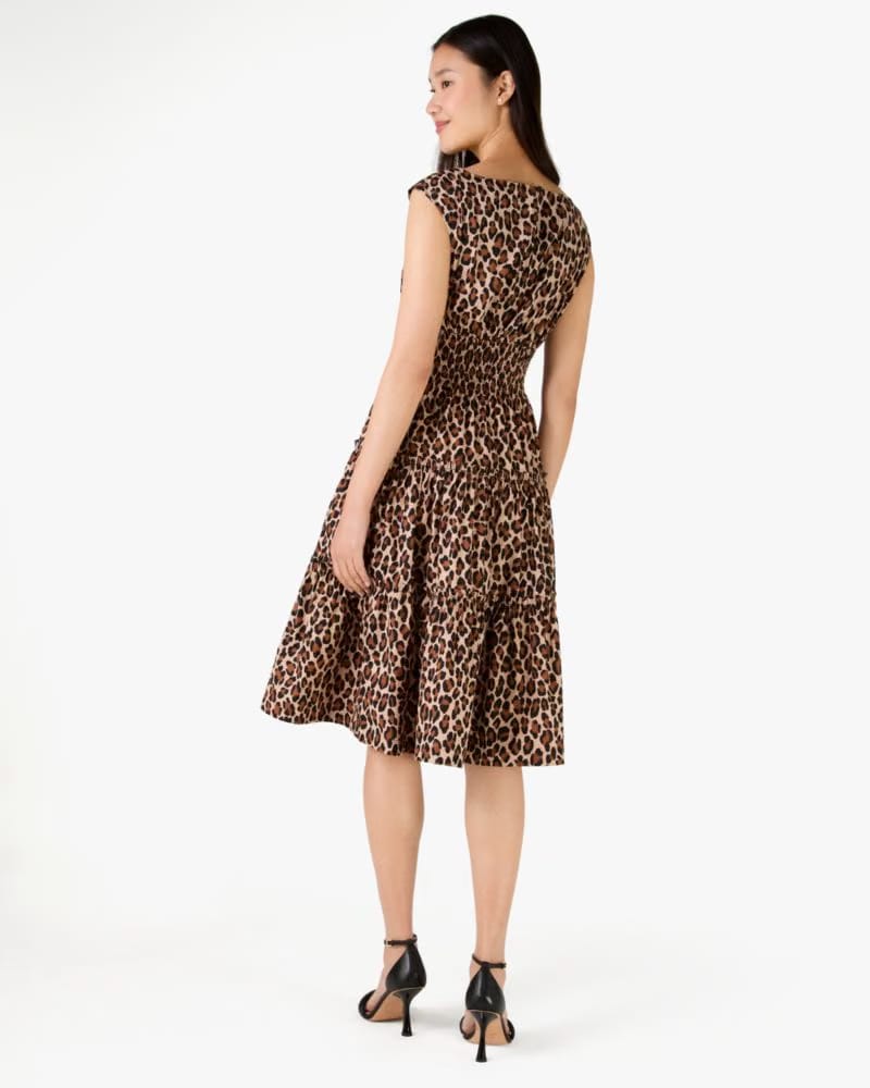Spotted Leopard Blaire Midi Dress