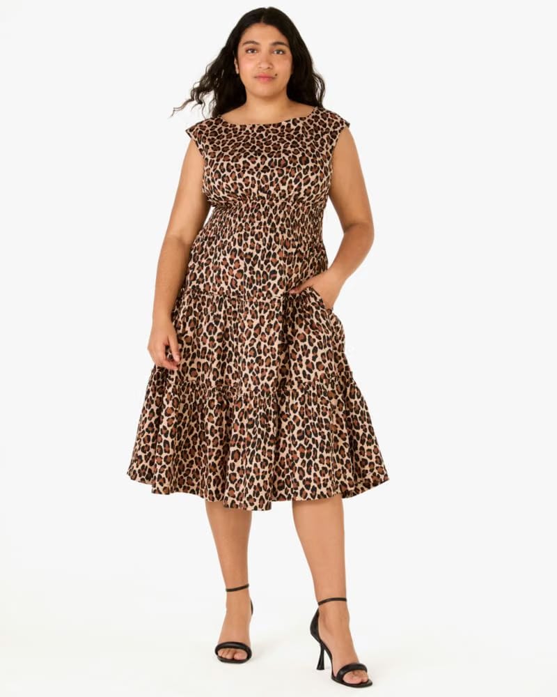 Spotted Leopard Blaire Midi Dress