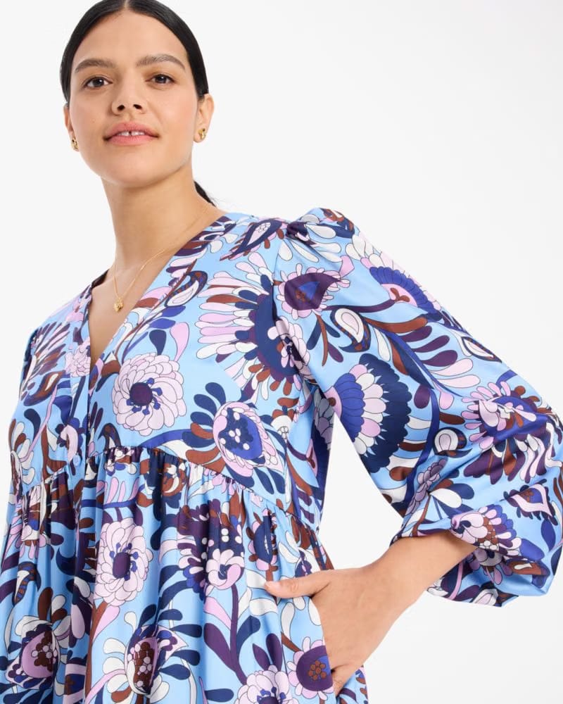 Autumn Paisley Twill Dress