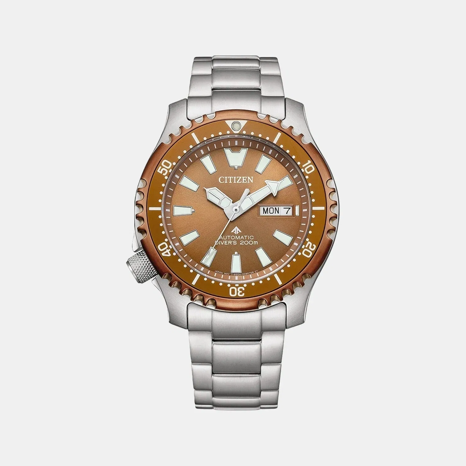 Citizen Promaster Men Automatic Copper Dial Analog Stainless Steel Ny0164-65X