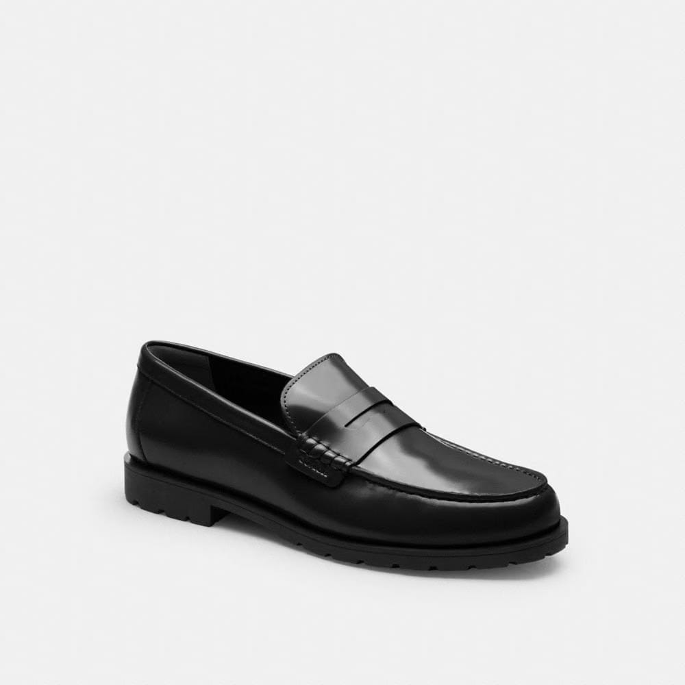 Men's Coach Reagan Penny Loafer Black
