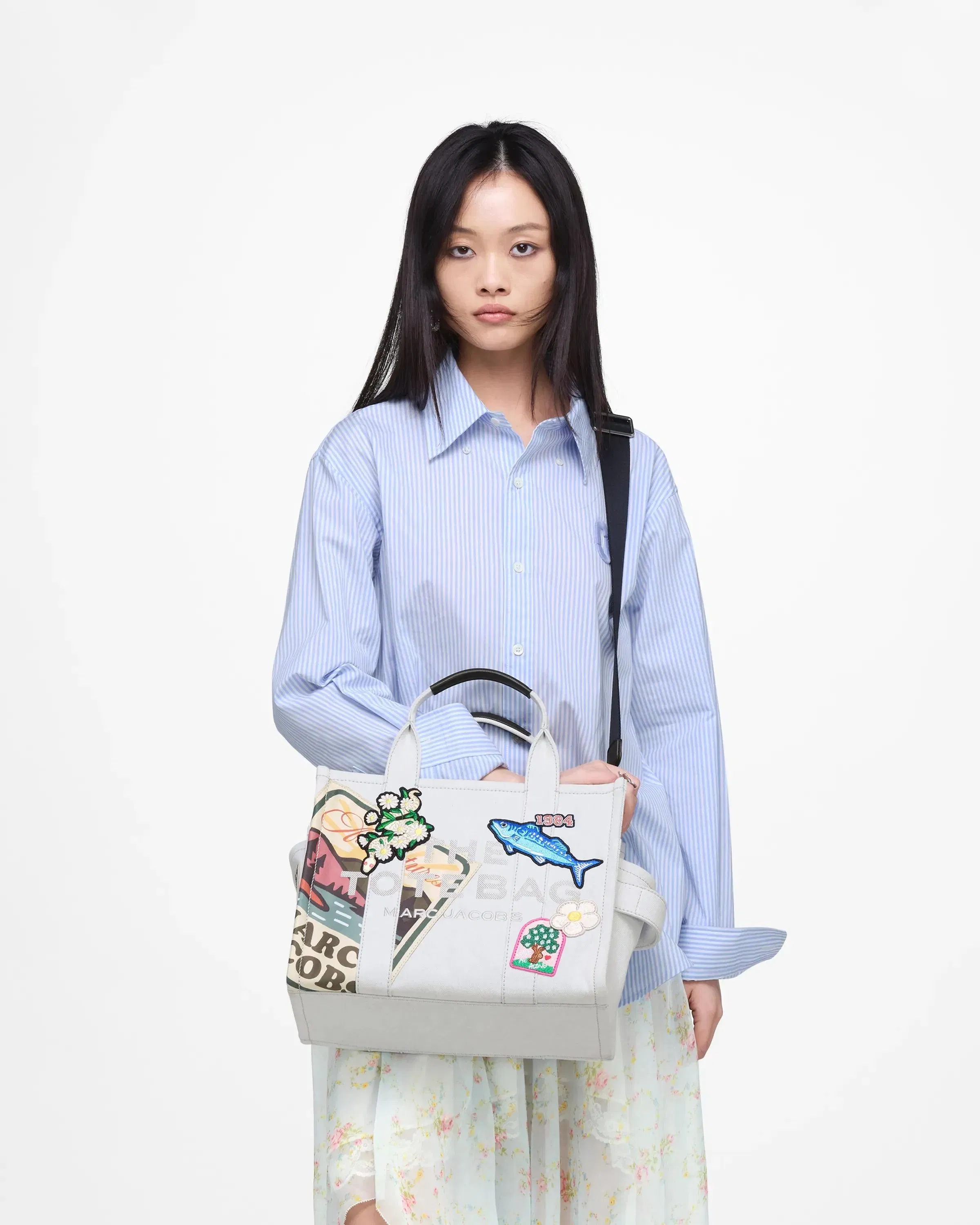 The Camp Patchwork Denim Medium Tote Bag