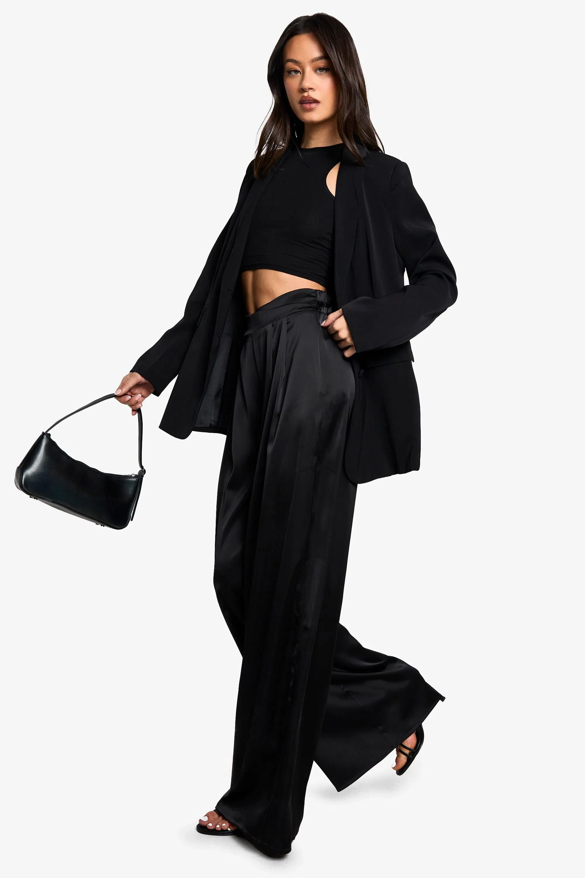 Tall 'Pull On' Elasticated Waistband Tailored Trouser