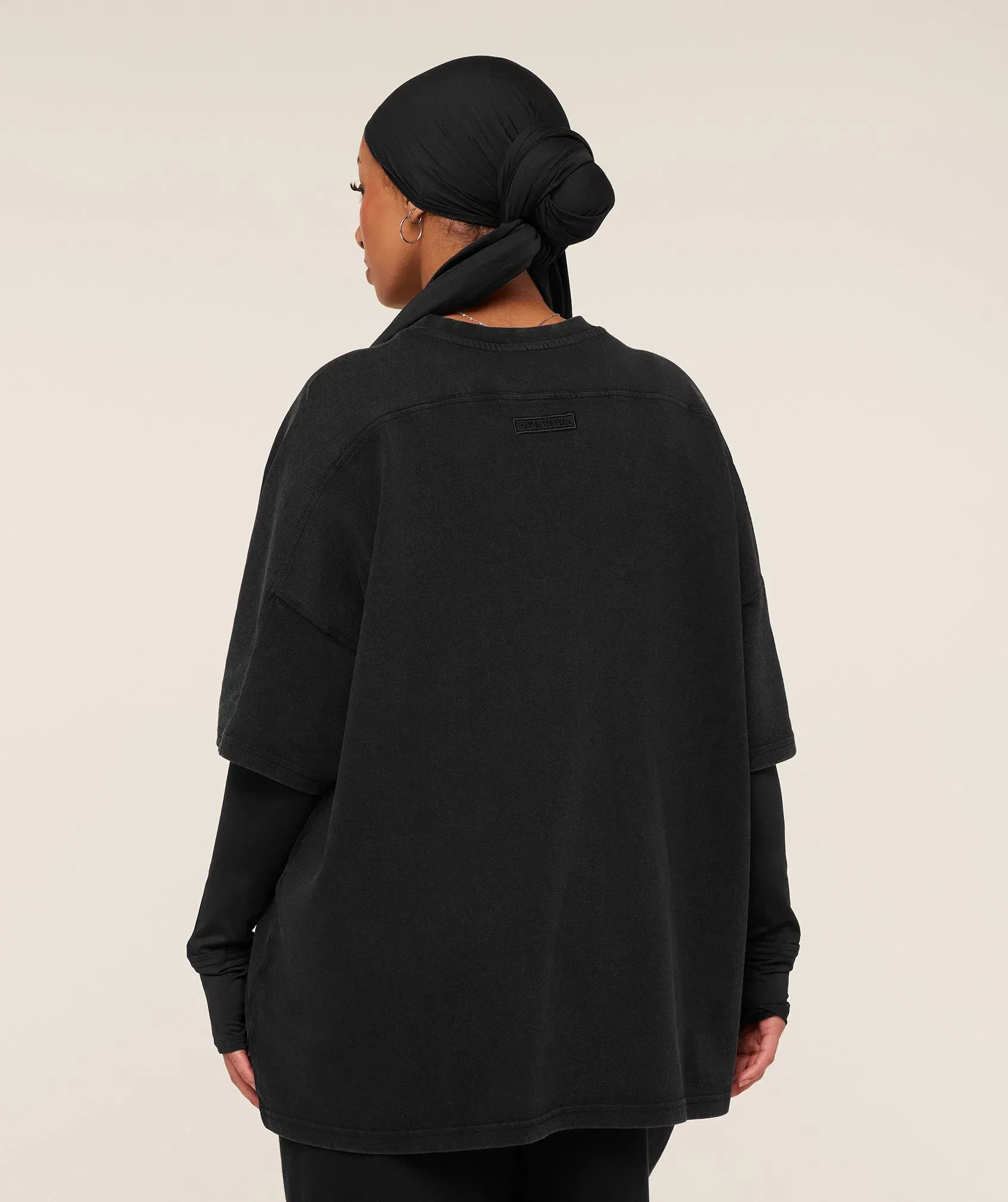 Gymshark Pump Cover Structured Fleece Top - Black/Wash