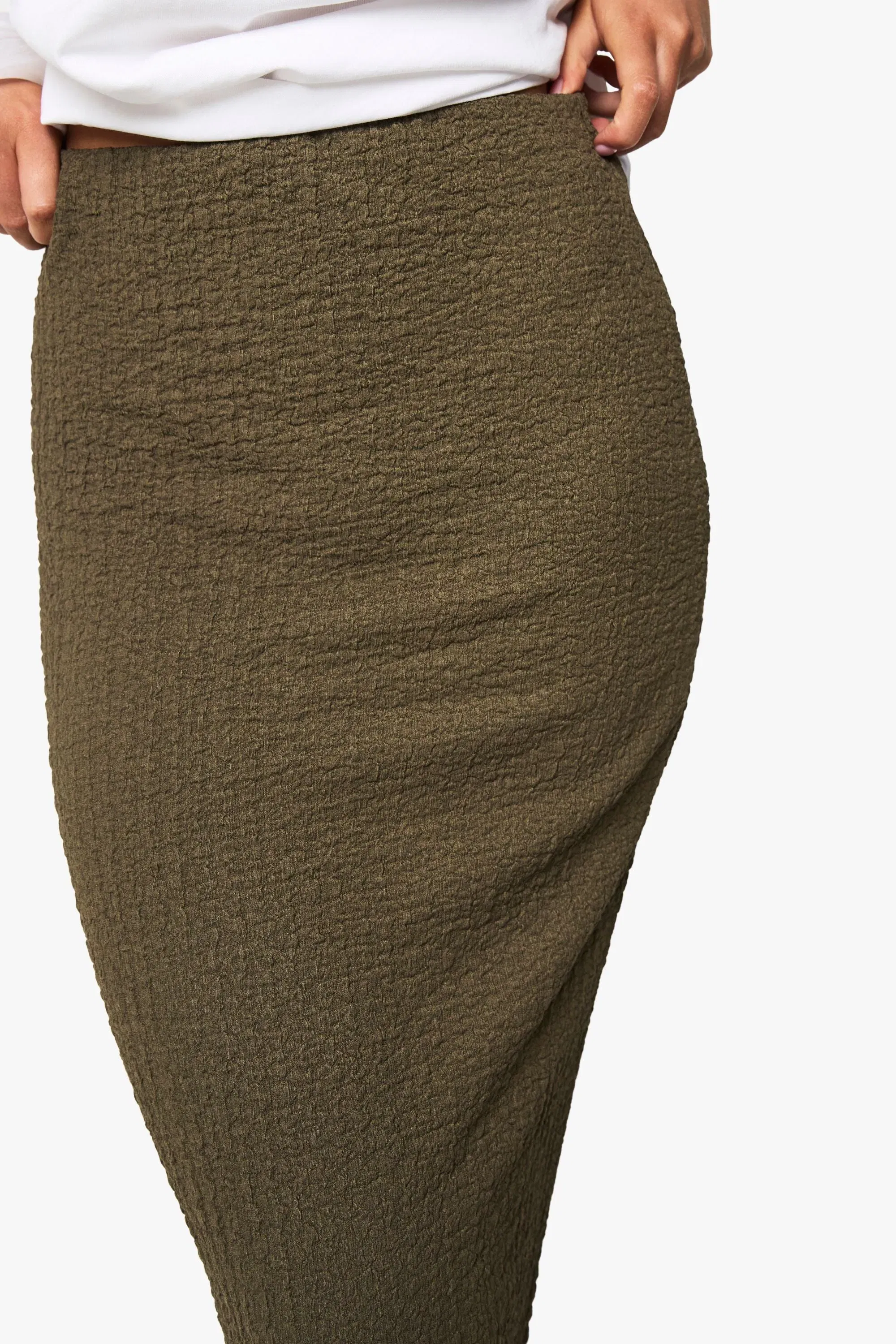 Textured Column Maxi Skirt