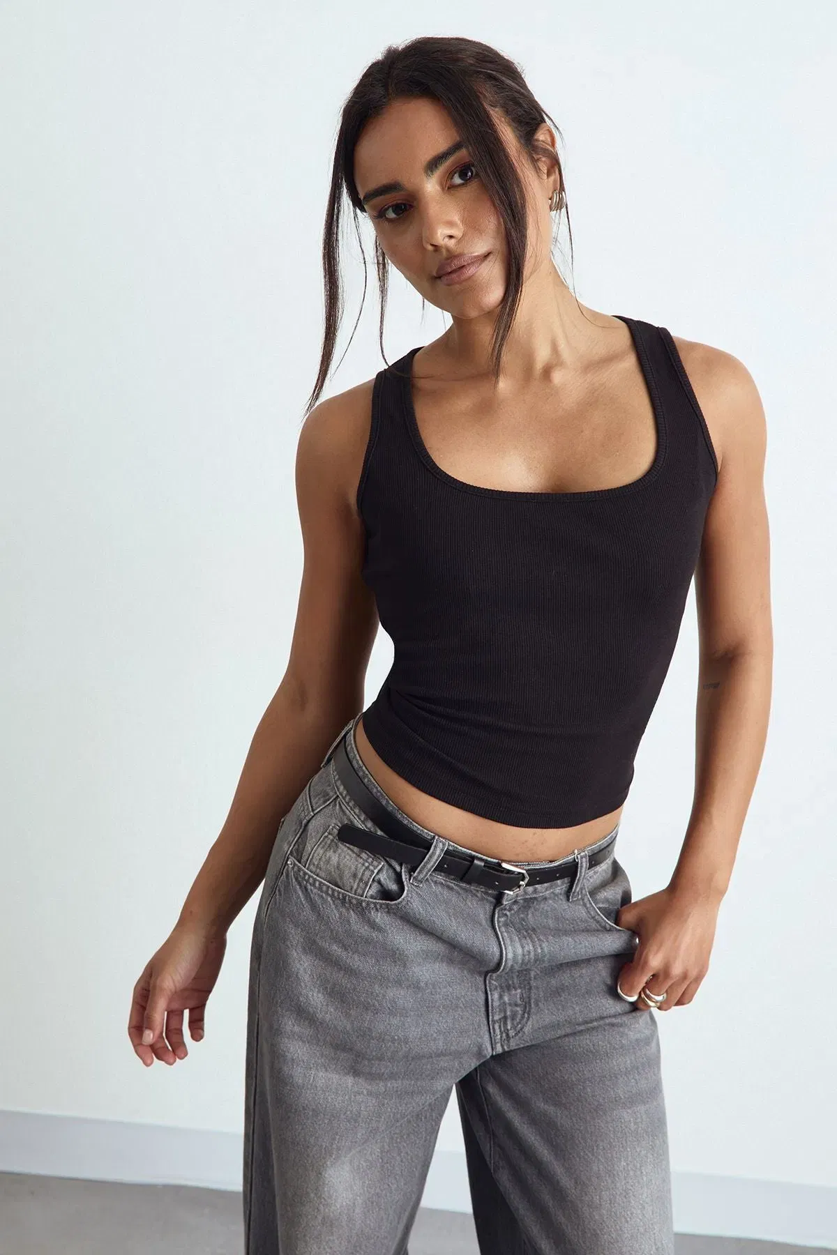 Basic Rib Tank Vest Top