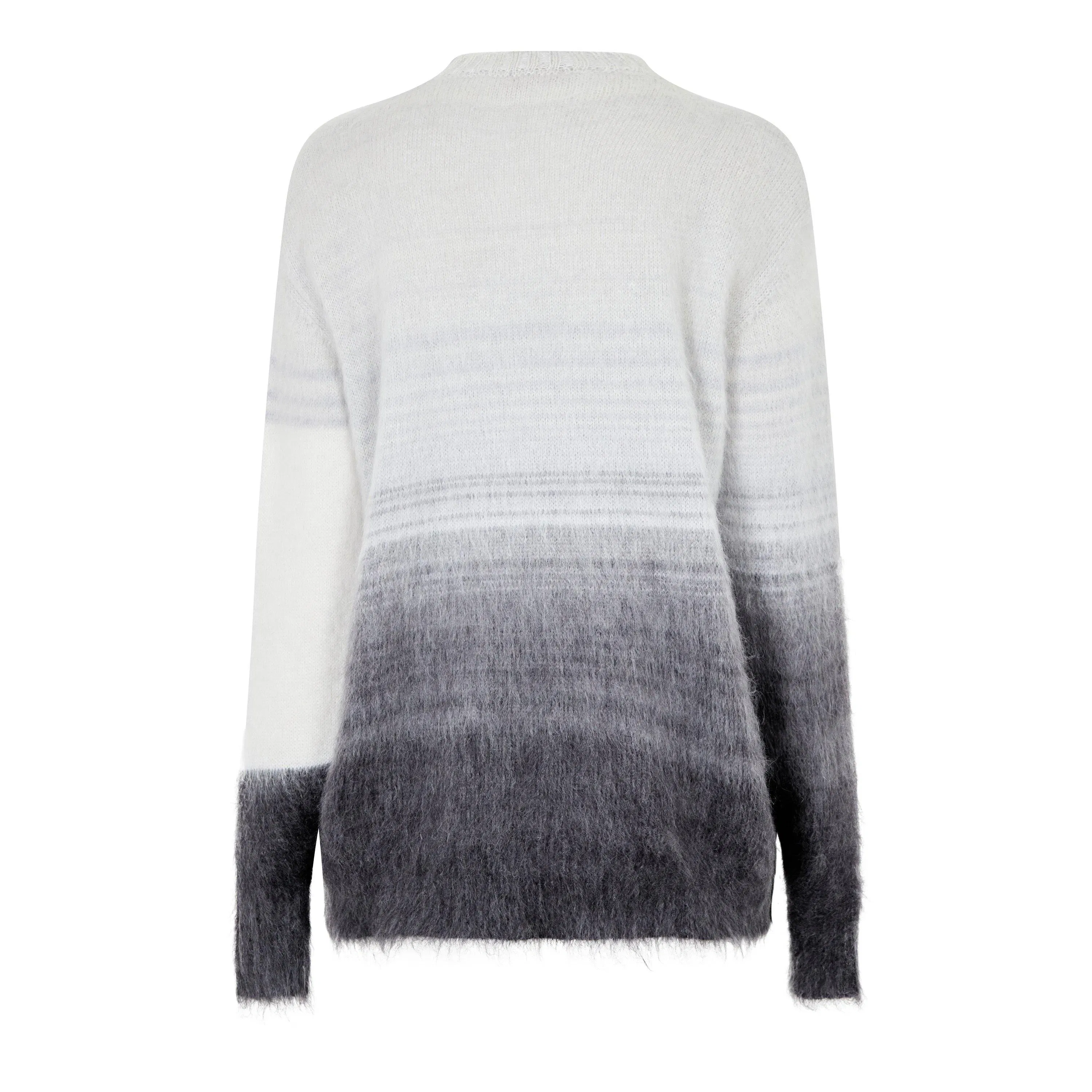 Degradé Logo Wool Long Sleeve Crew Neck Jumper