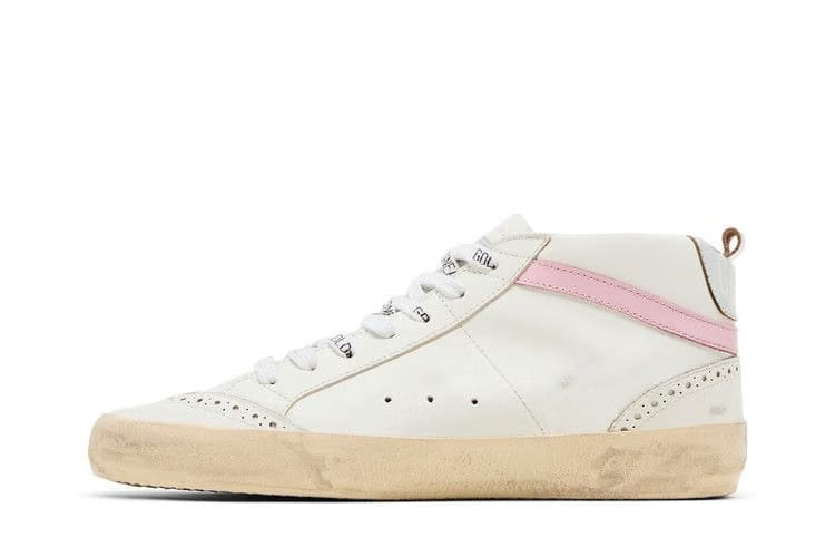 Golden Goose Wmns Mid Star 'White Silver Pink'