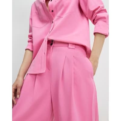 Pink Wide Leg Trousers