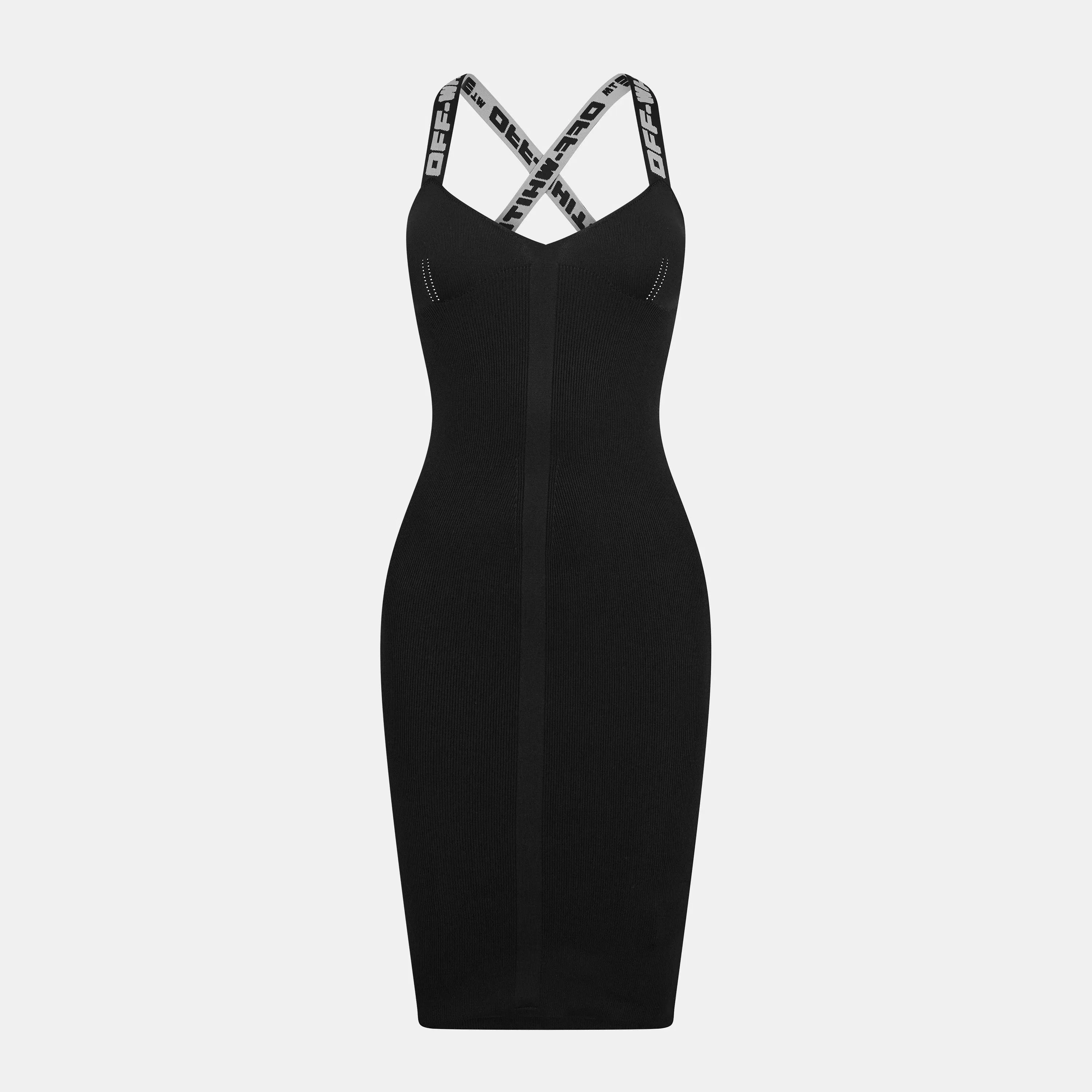 Ribbed Multiway Strap Midi Dress