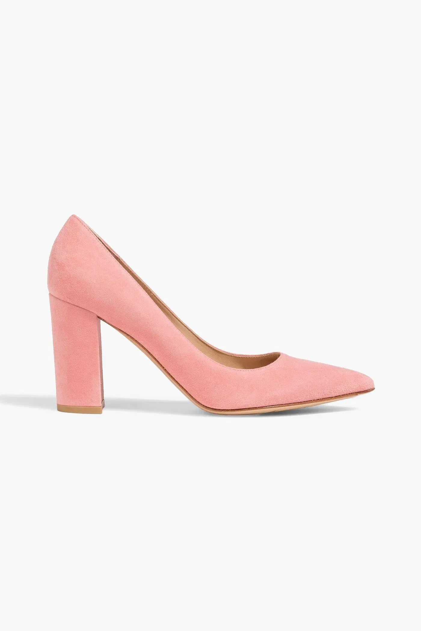Gianvito Rossi Piper 85 Suede Pumps Baby Pink Women's