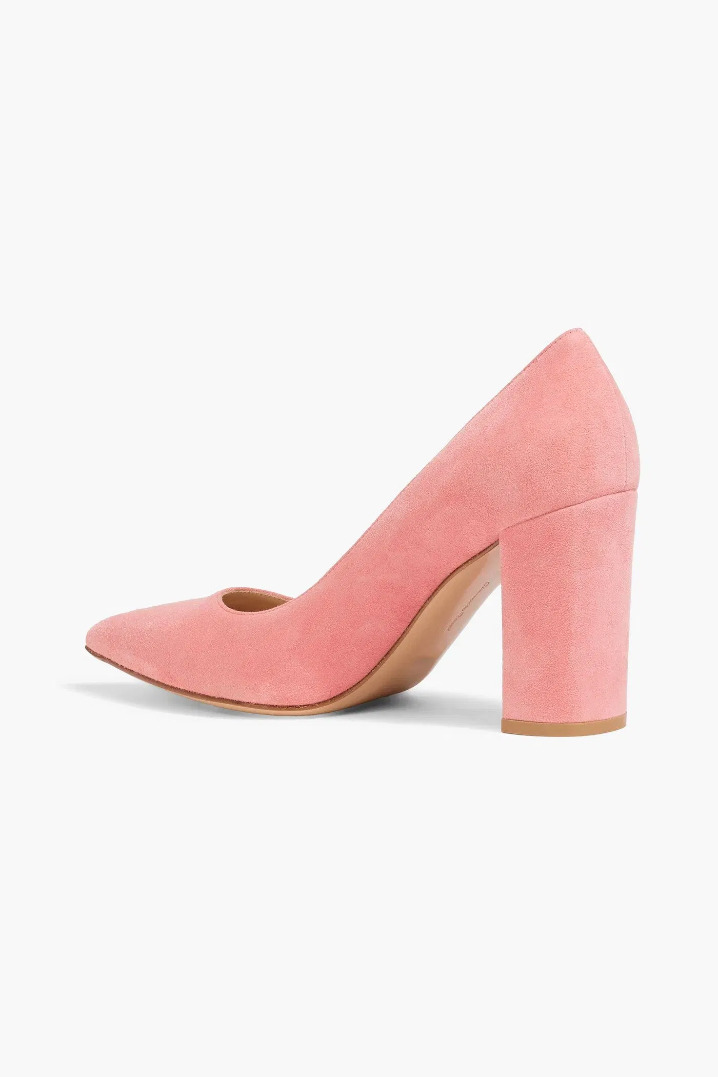 Gianvito Rossi Piper 85 Suede Pumps Baby Pink Women's