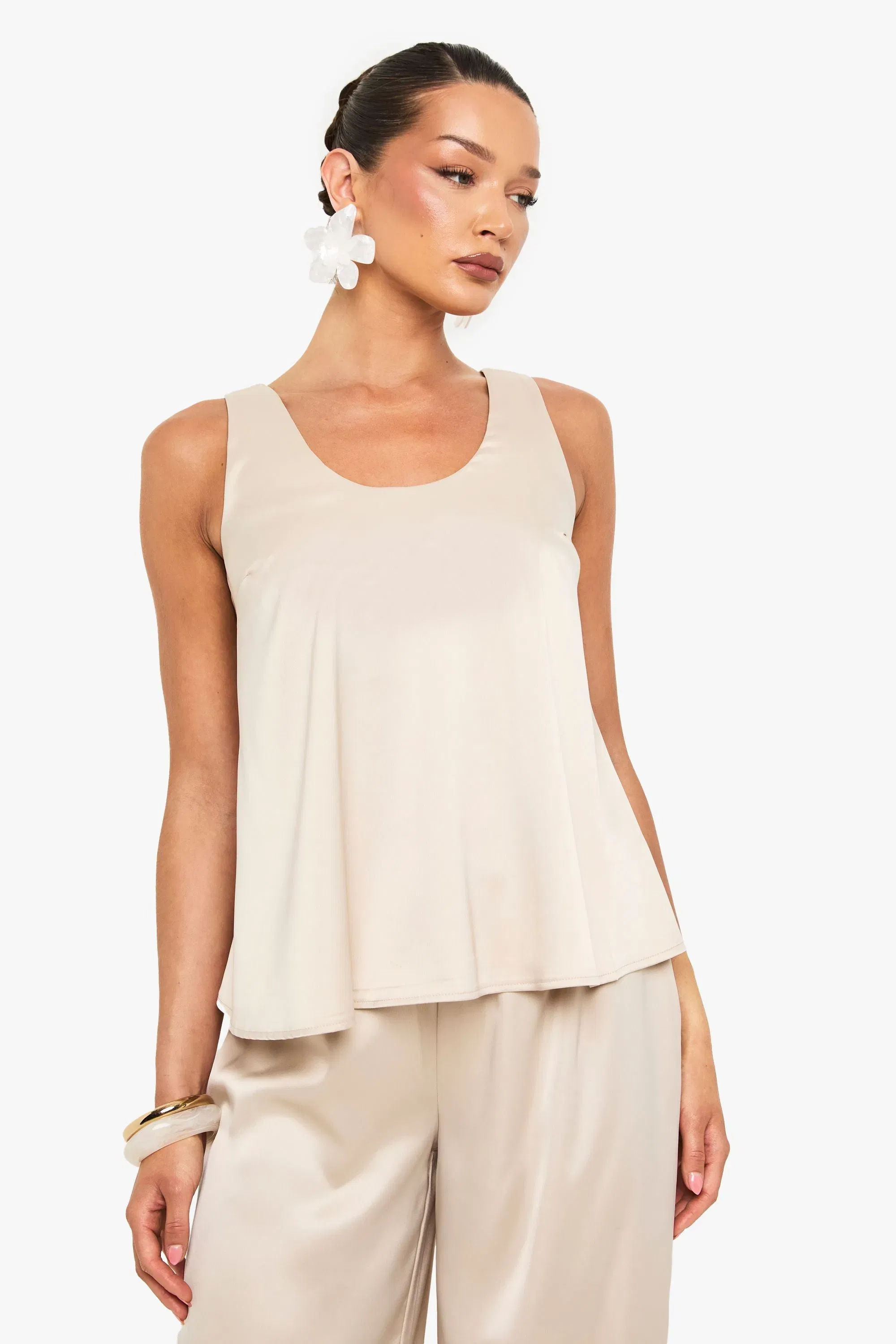 Satin Scoop Neck Cami