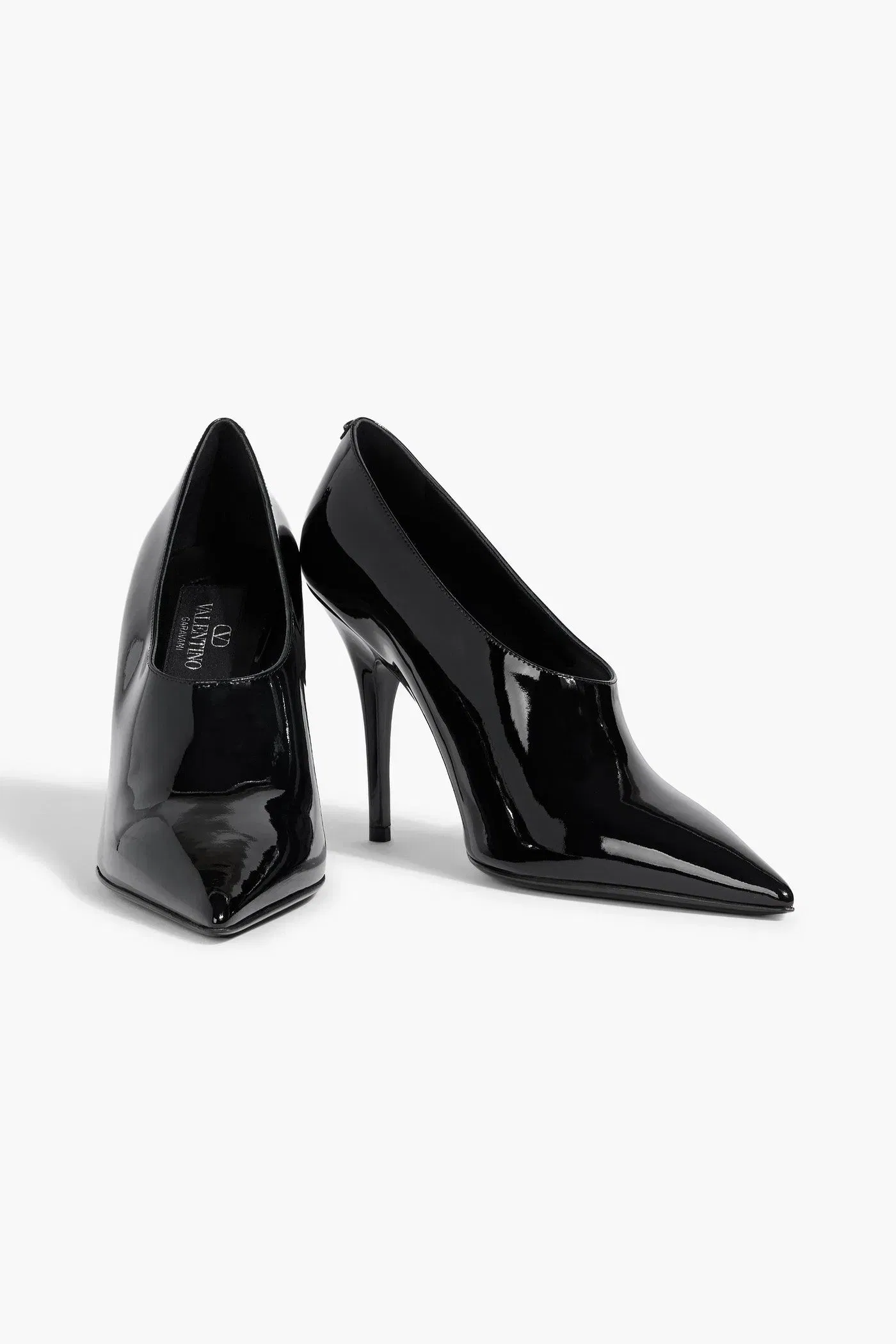 Valentino Garavani Le Salon Patent-Leather Pumps Black Women's