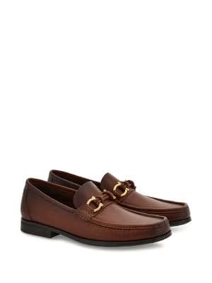 Ferragamo Gancini leather loafers