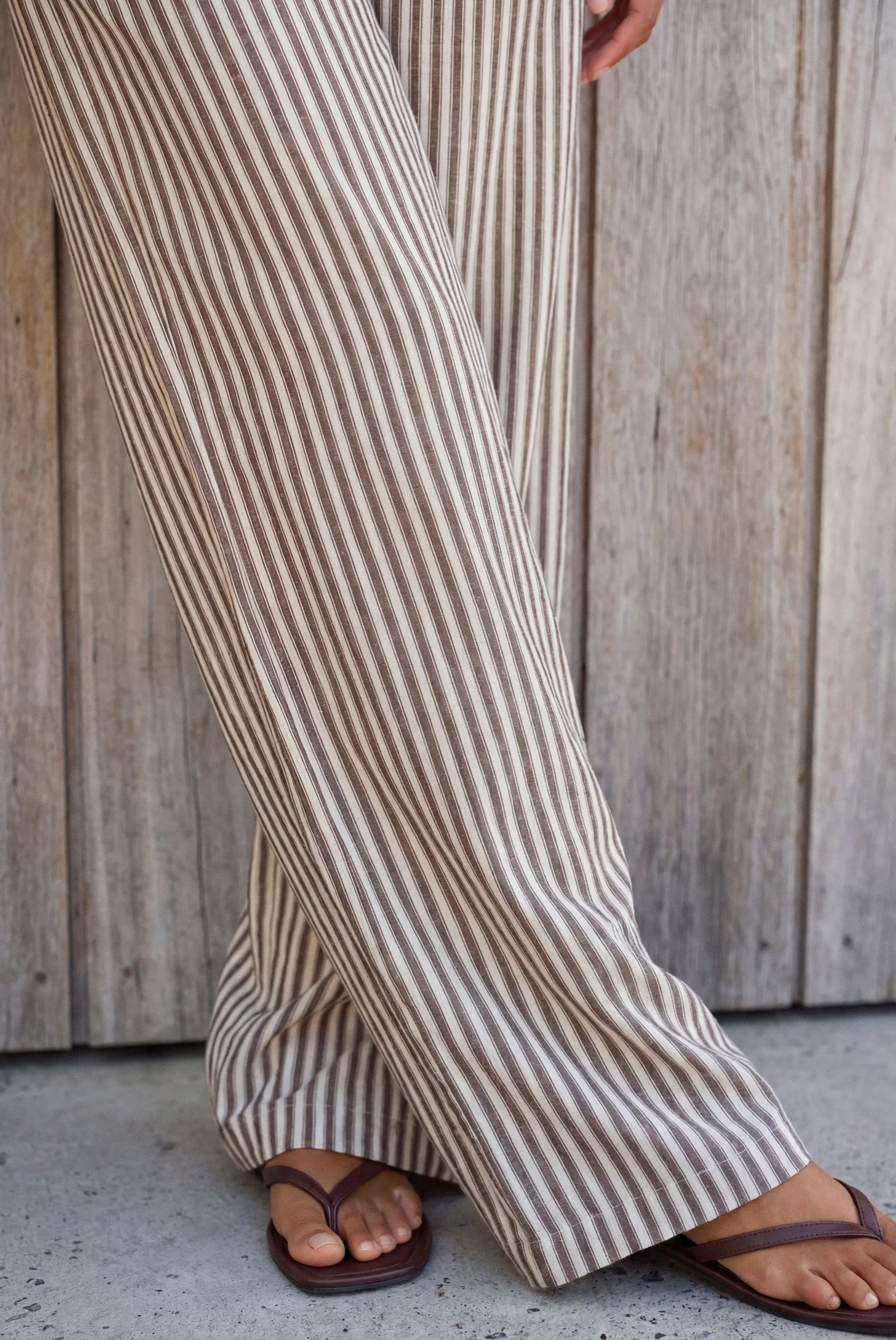 Drawstring Stripe Trouser