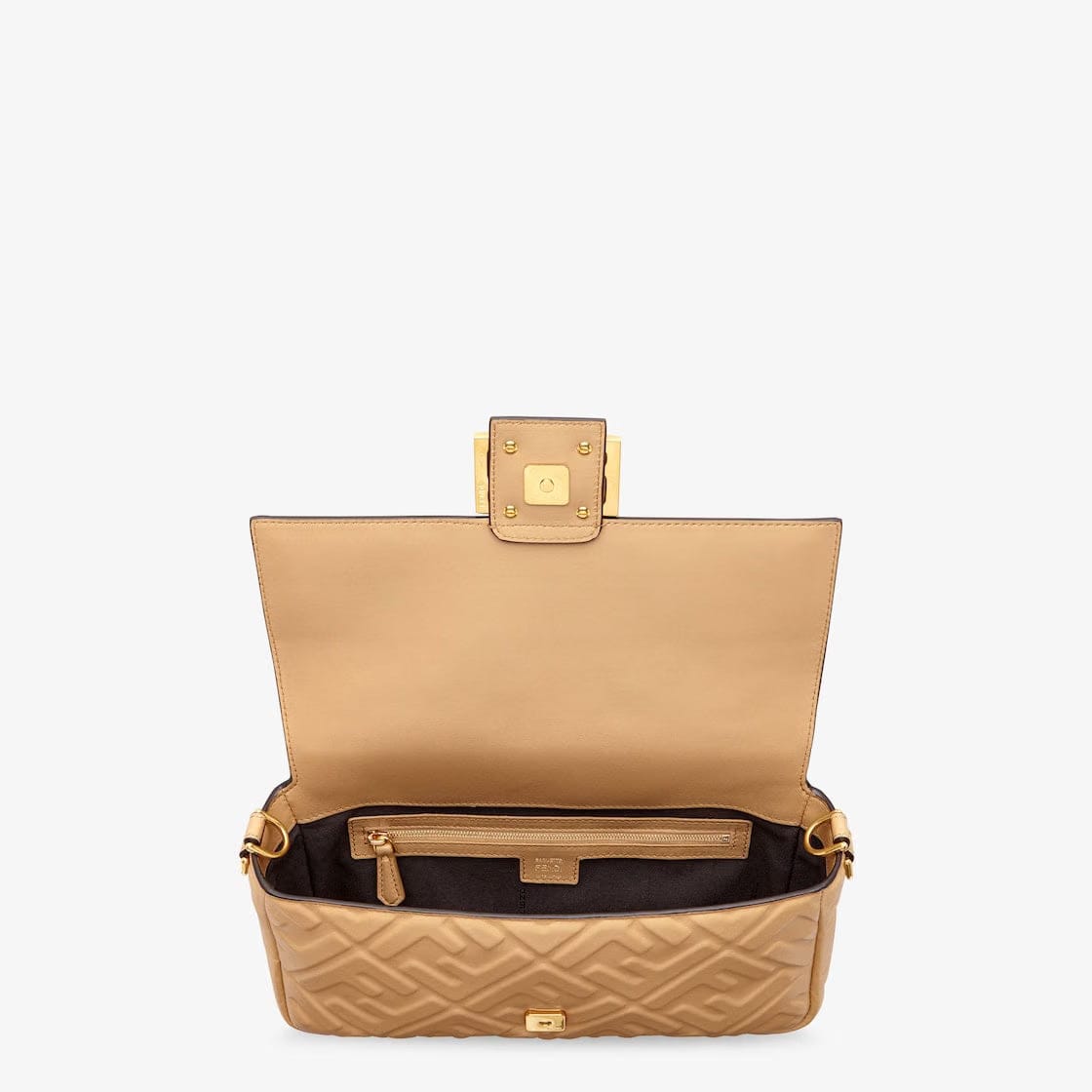 Baguette Beige leather bag