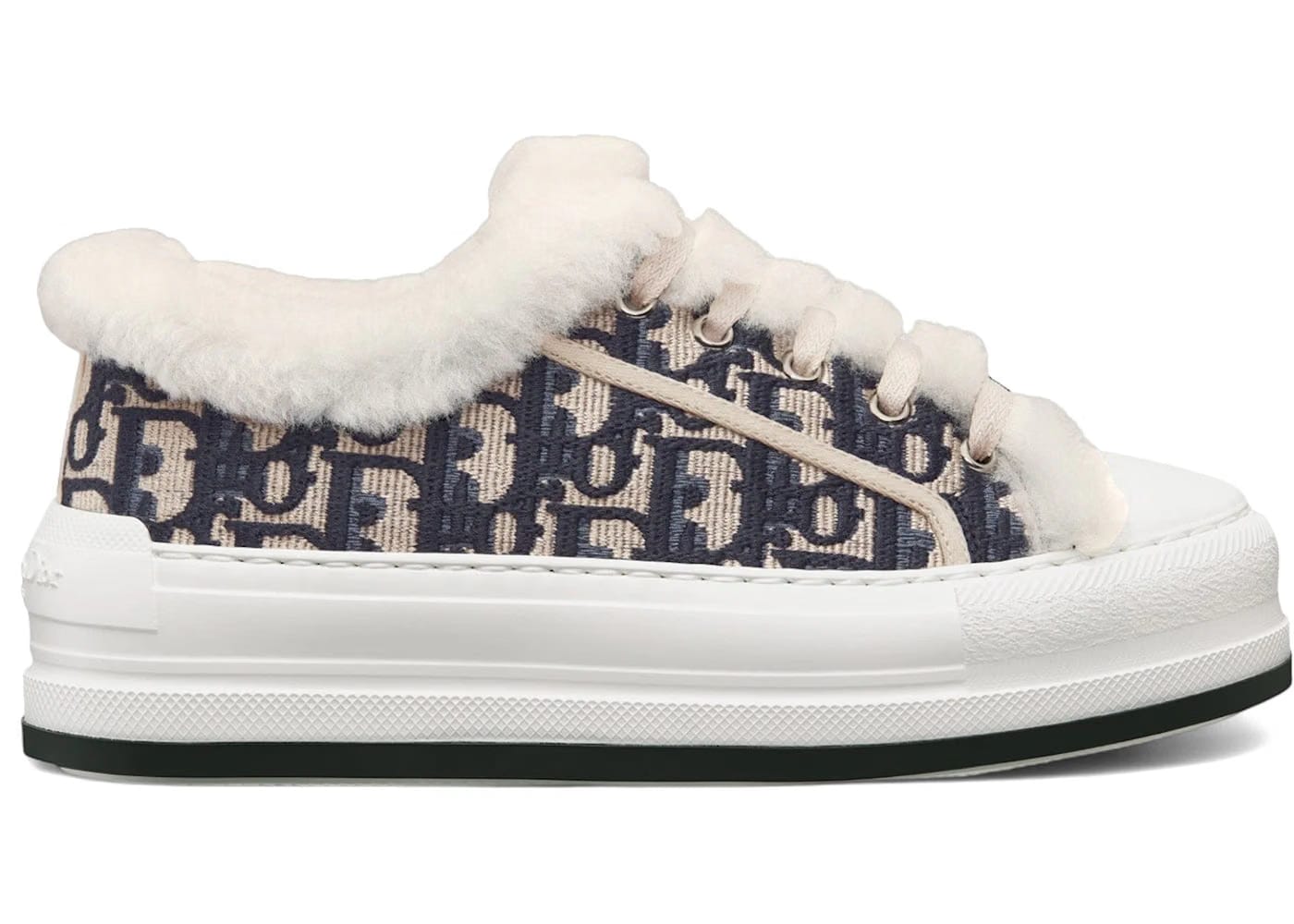 Dior Walkndior Platform Deep Blue Dior Oblique White Womens