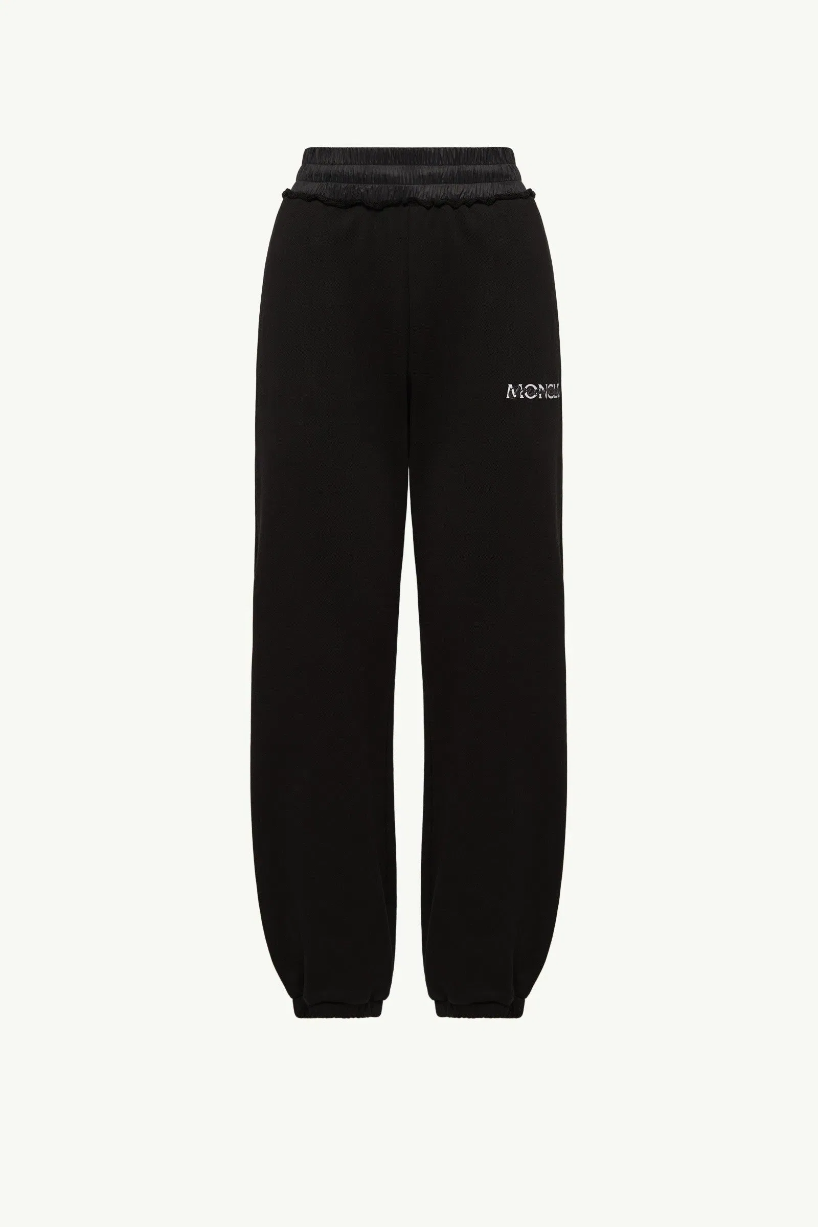 Moncler Logo Cotton Sweatpants Black Black