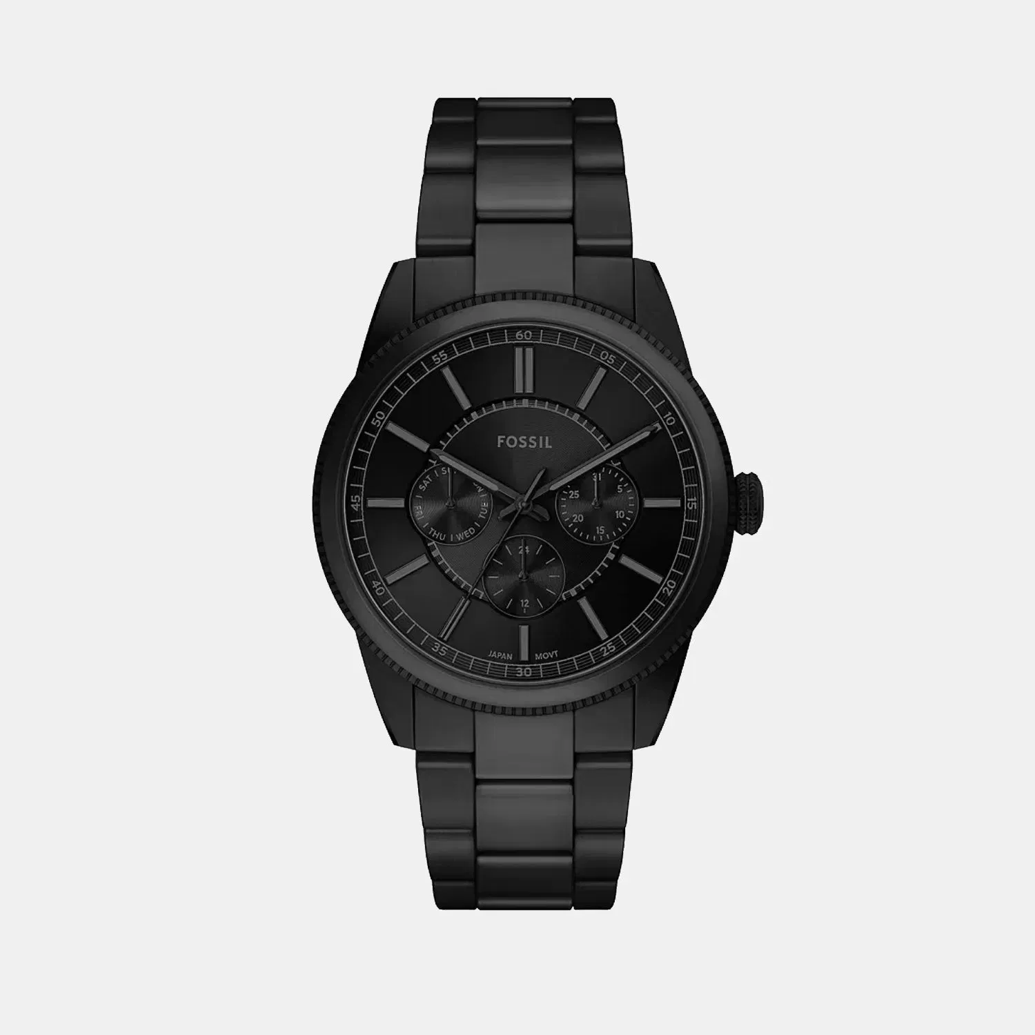 Fossil Pearson Men Quartz Black Dial Analog Stainless Steel Watch Fs6135