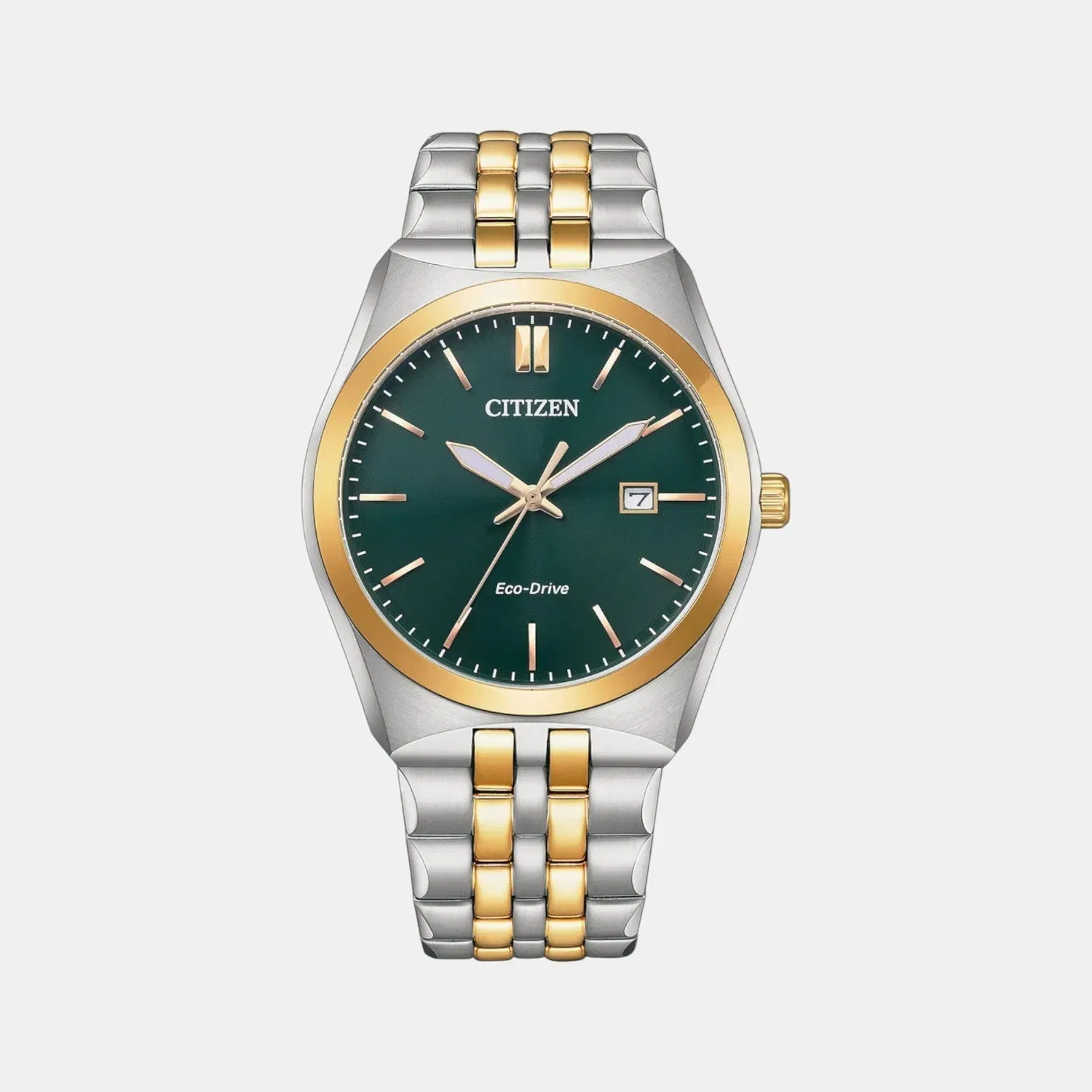 Citizen Corso Men Quartz Green Dial Analog Stainless Steel Bm7339-89X
