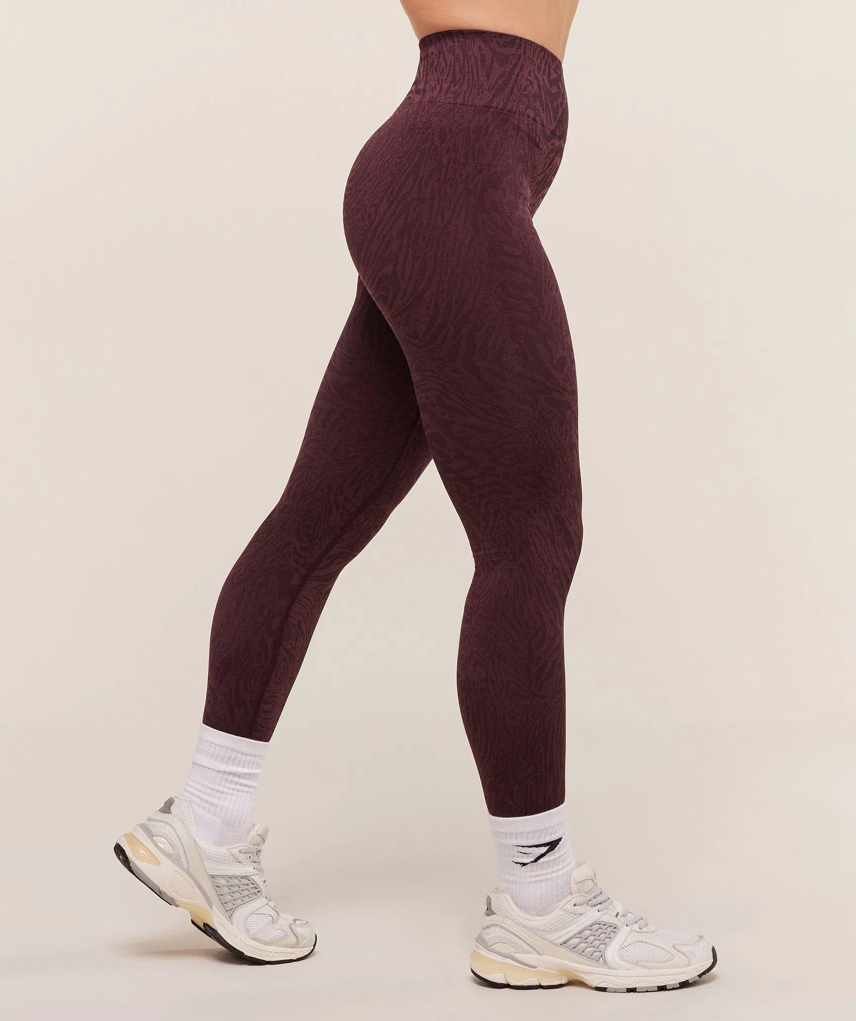 Gymshark Adapt Animal Seamless Leggings - Cherry Purple/Reset Pink