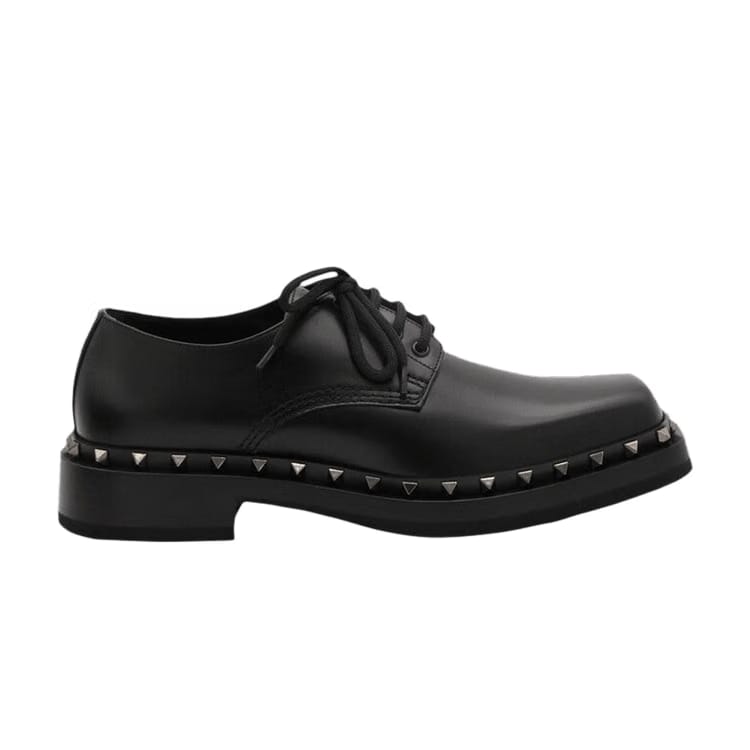 Valentino Garavani M-Way Rockstud Leather Derby Black