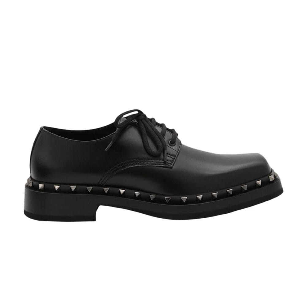 Valentino Garavani M-Way Rockstud Leather Derby Black