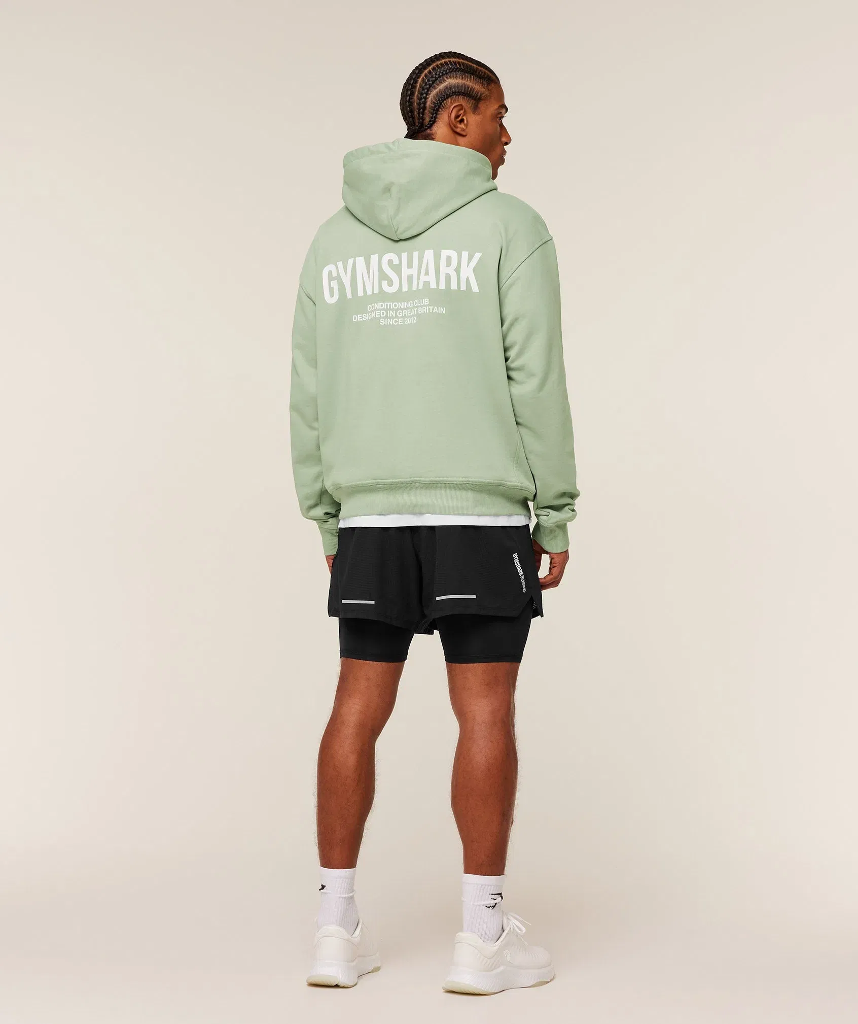Gymshark Conditioning Club Hoodie - GS HAZE GREEN/GS WHITE